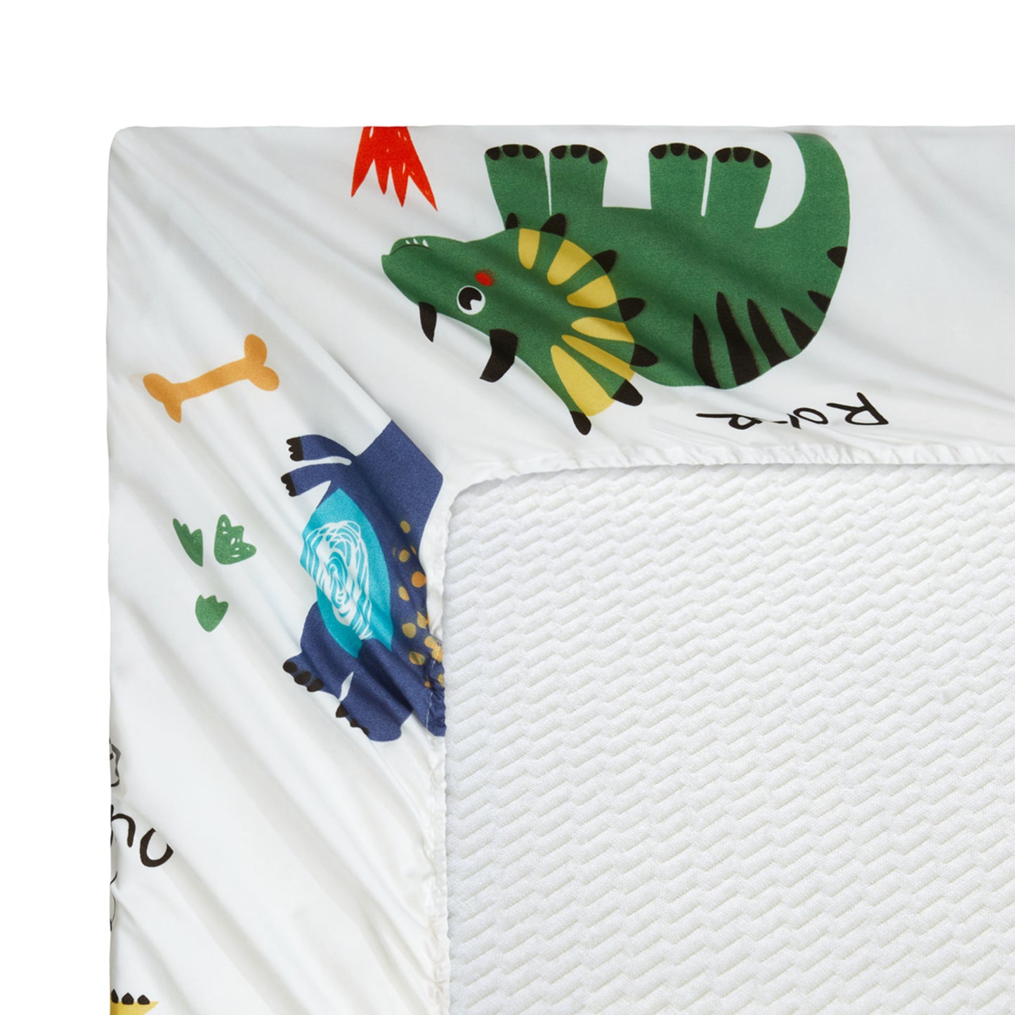 Kids Boys Toddlers Printed 600 Thread Count Soft Deep Pocket Cotton Percale All Season Bedding Sheet Set, Dinosaur Zoo Dino