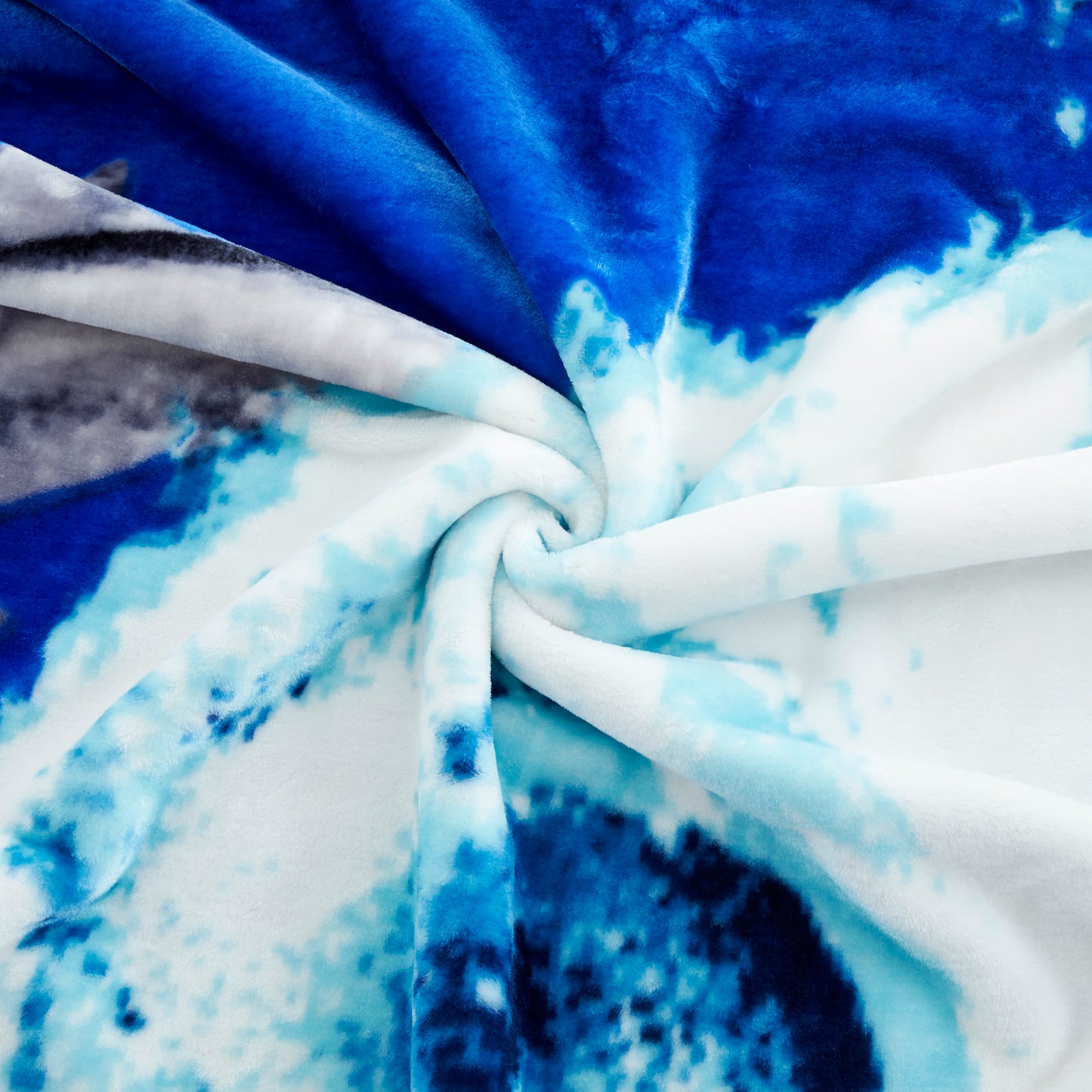 Printed Reversible Woven Fluffy Plush Soft Warm Korean Style 2 Ply Flannel Fleece Throw Animal Mink Blanket, 78" x 86" Bald Eagle Dolphin