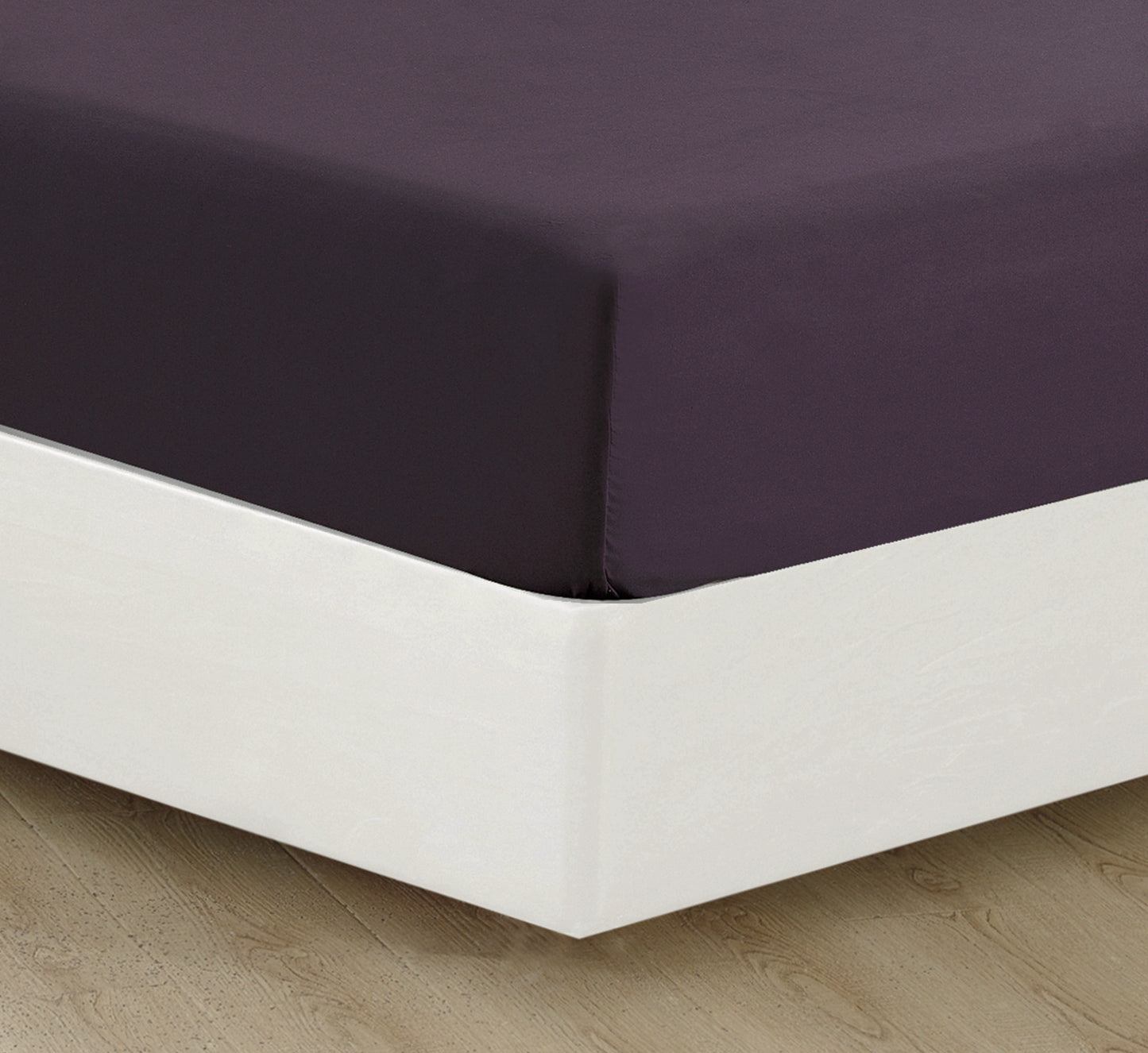 Solid Rayon from Bamboo Soft Silky Deep Pocket All Season Bedding Wrinkle Free Fitted Sheet, Eggplant