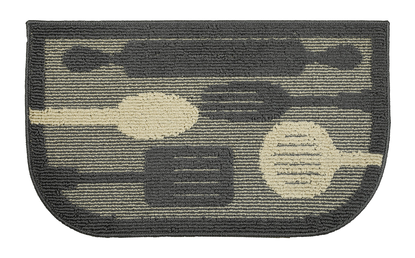 Decor Non-Slip Back Water Absorbent Soft Woven Runner Area Carpet Floor Mat Indoor Kitchen Rug, Grey Flying Utensils Design