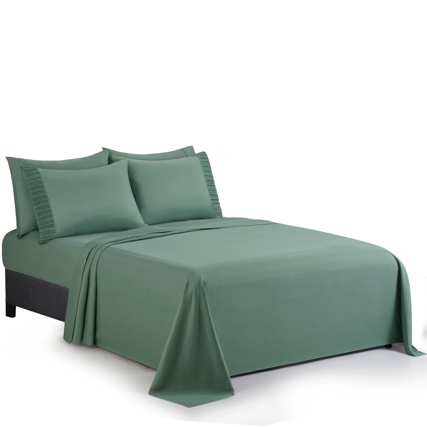 Solid Rayon from Bamboo Soft Silky Deep Pocket Bedding All Season Sheet Set, Green
