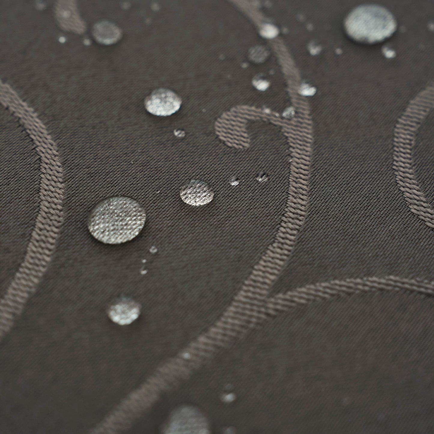 Jacquard Waterproof Thick Luxury Premium Solid Liquid Repellent Stain Resistant Decorative Home Kitchen Tablecloth, Charcoal Grey Color