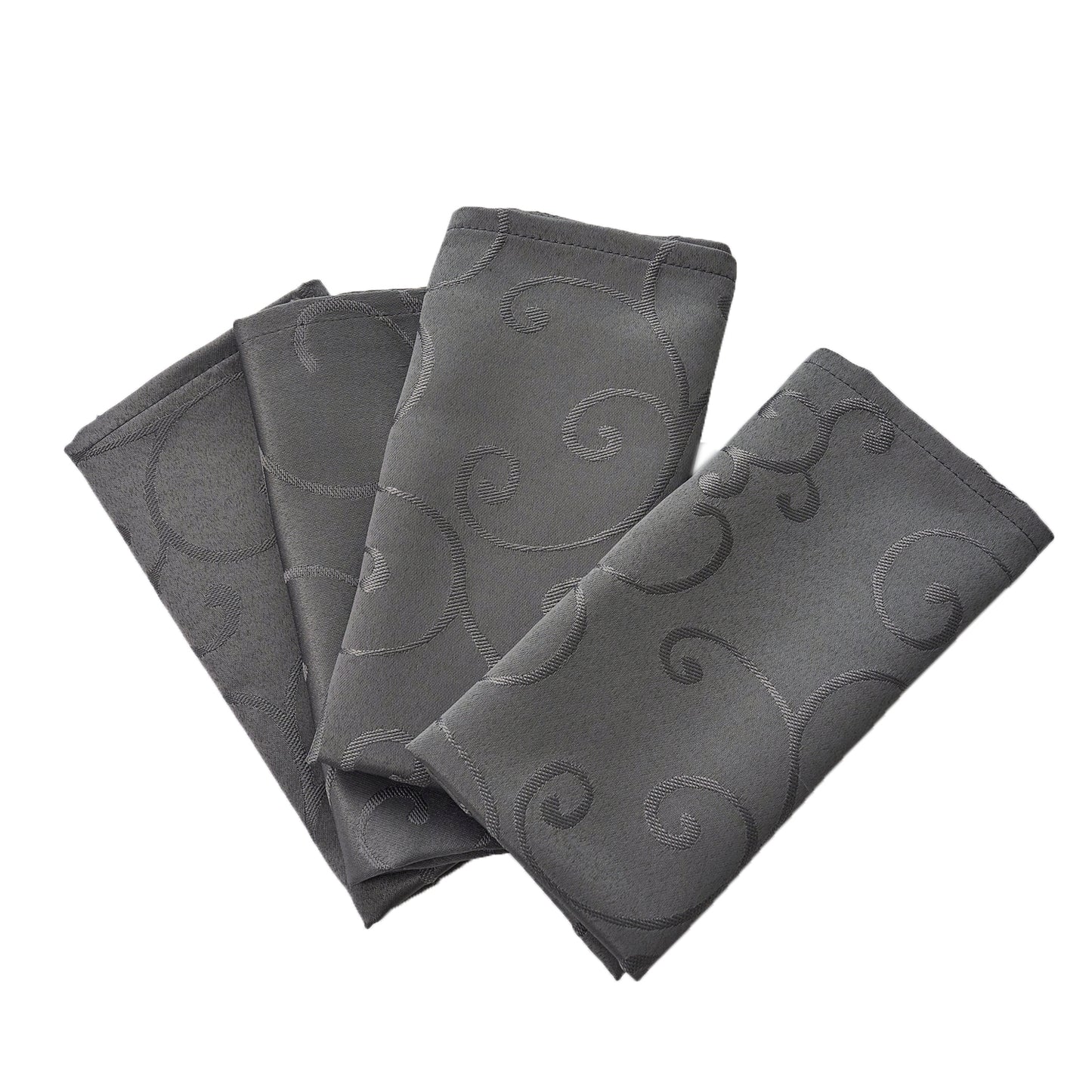 Jacquard Waterproof Thick Luxury Premium Solid Liquid Repellent Stain Resistant Decorative Home Kitchen Tablecloth, Charcoal Grey Color