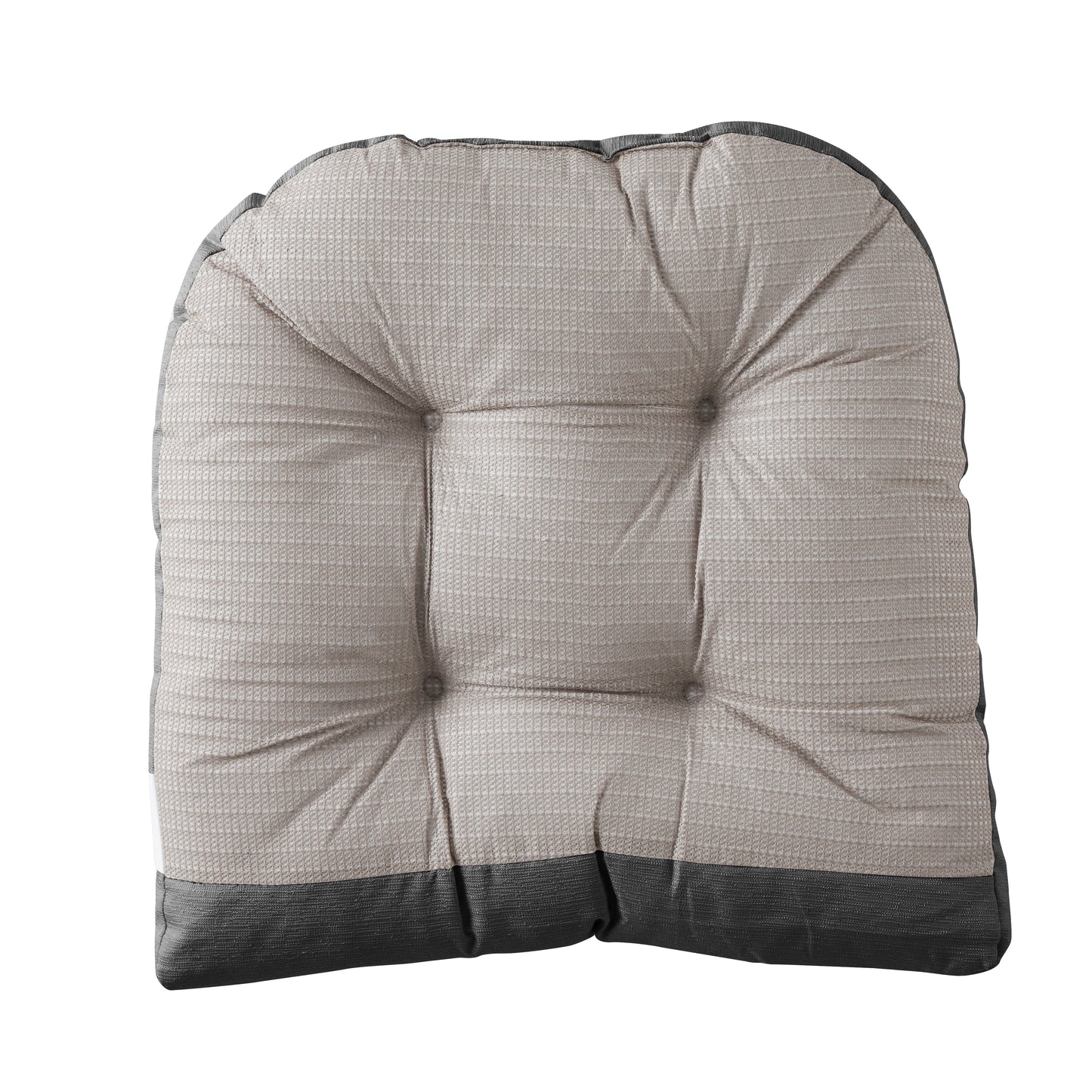 Rocking Chair Cushion Premium Comfortable Thick Nonslip Back Tufted High-Backed Lounger Seat Pads 2 Piece Set, Grey