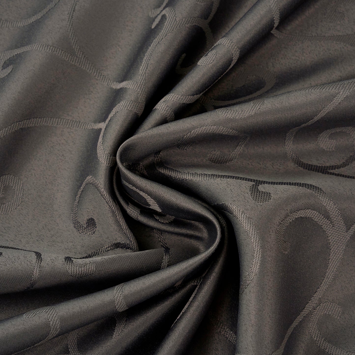 Jacquard Waterproof Thick Luxury Premium Solid Liquid Repellent Stain Resistant Decorative Home Kitchen Tablecloth, Charcoal Grey Color