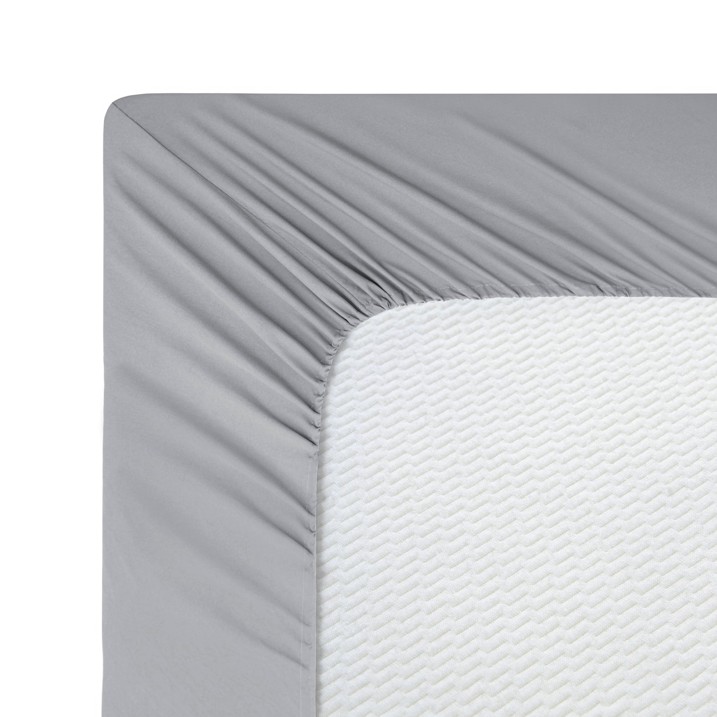 600 Thread Count Cotton Percale Soft Deep Pocket Solid Bedding All Season Sheet Set, Grey
