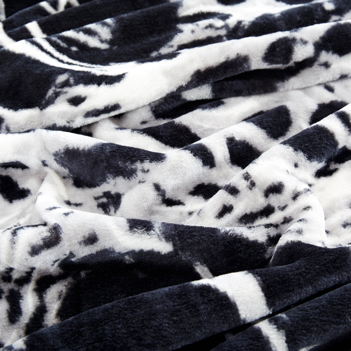 Printed Reversible Woven Fluffy Plush Soft Warm Korean Style 2 Ply Flannel Fleece Throw Animal Mink Blanket, 78" x 86" Leopard Lion