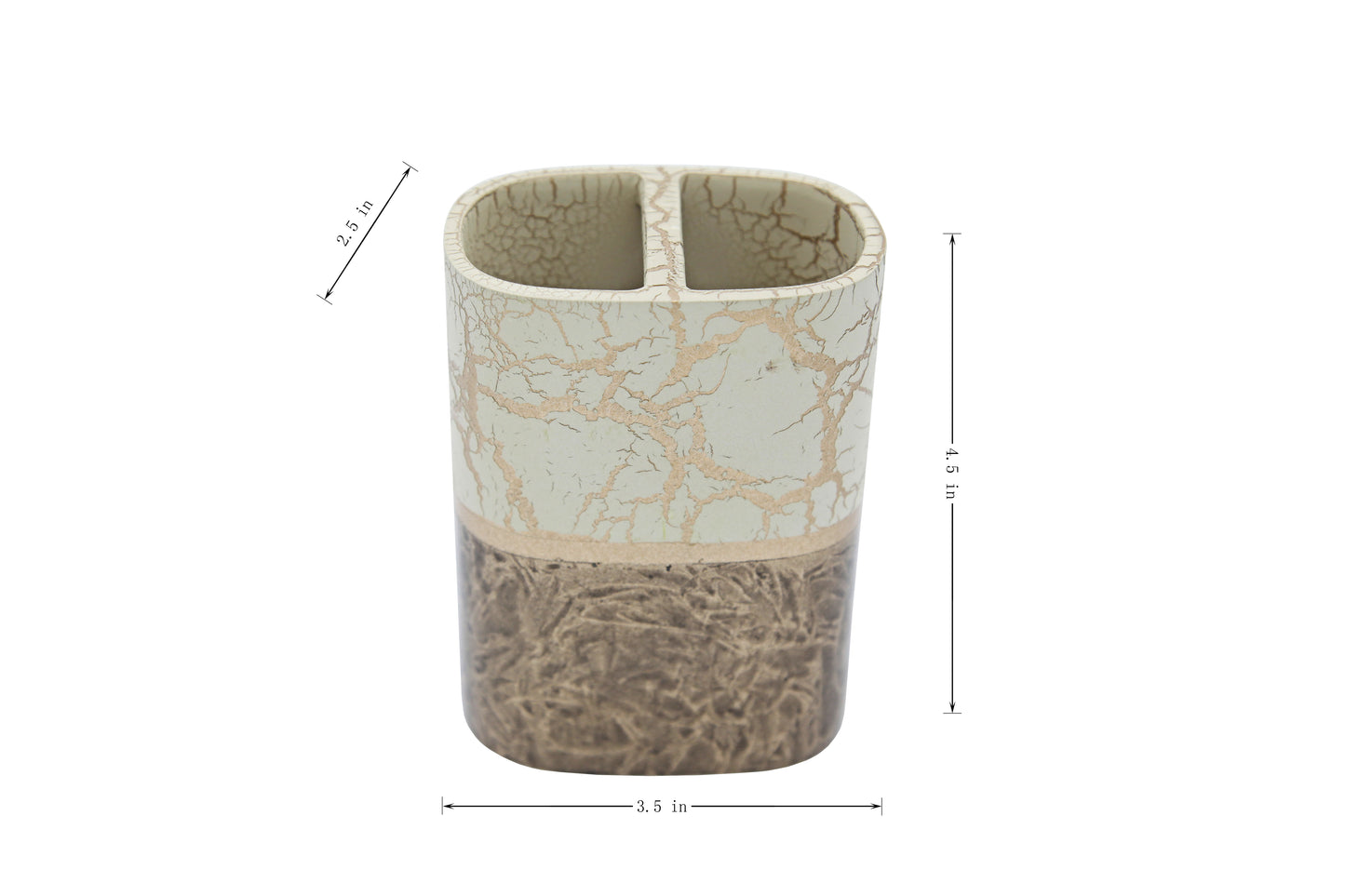 Modern Luxury Décor Bath Accessory Ensemble Bathroom Lotion Dispenser Toothbrush Holder Tumbler Soap Dish, Gold Taupe Branch