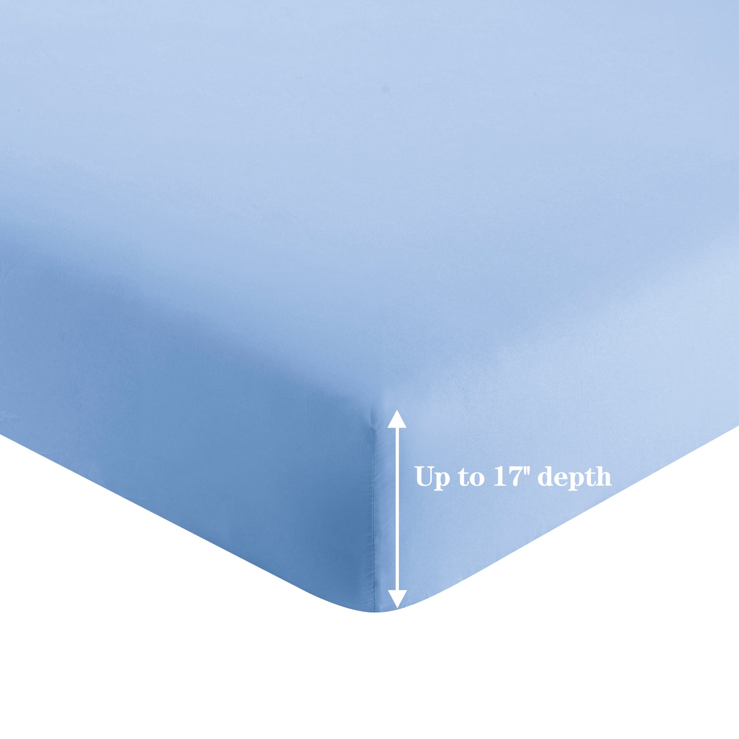 Solid Rayon from Bamboo Soft Silky Deep Pocket All Season Bedding Wrinkle Free Fitted Sheet, Light Blue