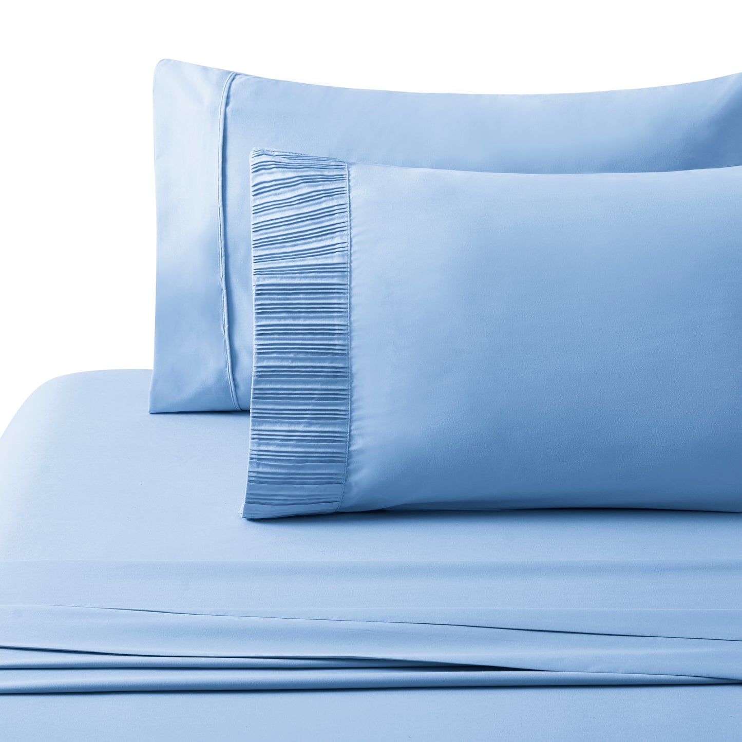 Solid Rayon from Bamboo Soft Silky Deep Pocket Bedding All Season Sheet Set, Light Blue