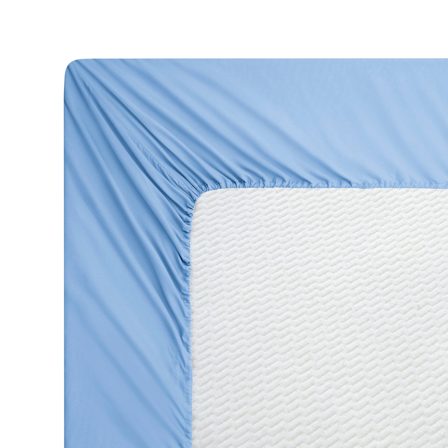 Solid Rayon from Bamboo Soft Silky Deep Pocket Bedding All Season Sheet Set, Light Blue