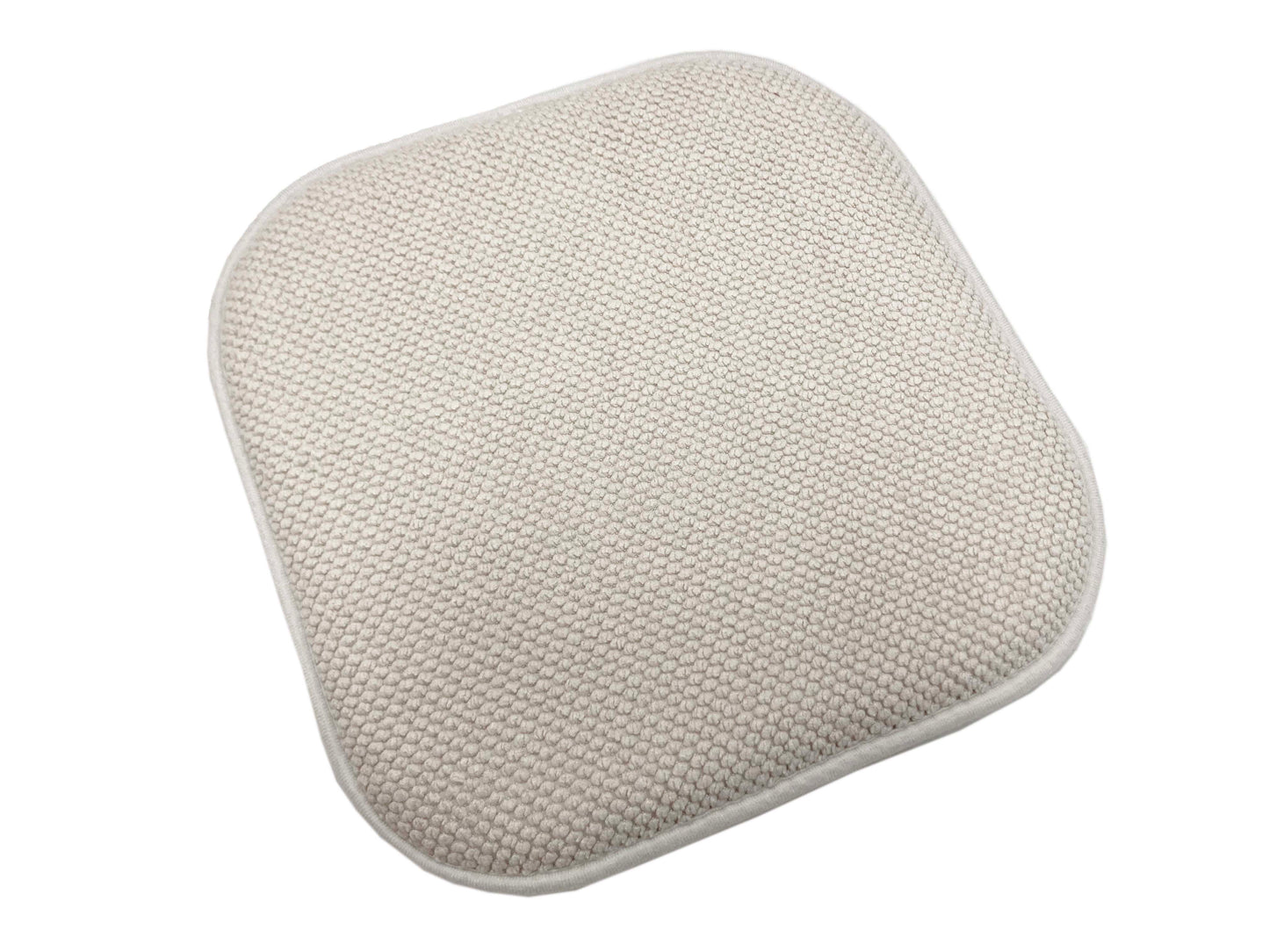 Memory Foam Honeycomb Premium Thick Chair Nonslip Rubber Back Seat Pads Kitchen Chair Cushion Set 16 x 16 Inch, Linen