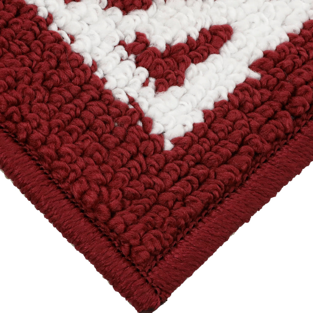 Decor Non-Slip Back Soft Runner Area Carpet Floor Area Rug Indoor Accent Decorative Mat, Moroccan Trellis Burgundy