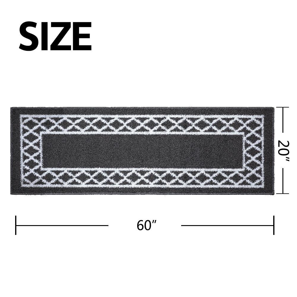 Decor Non-Slip Back Soft Runner Area Carpet Floor Area Rug Indoor Accent Decorative Mat, Moroccan Trellis Grey