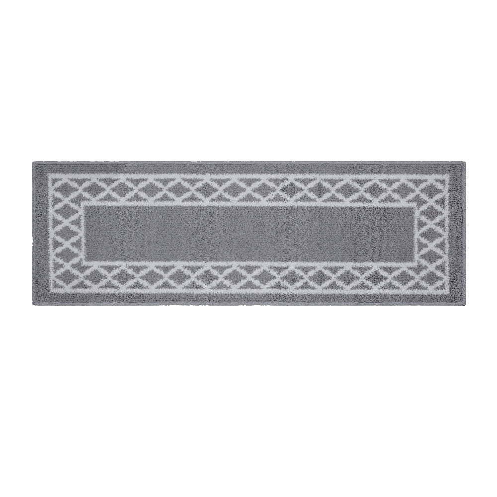Decor Non-Slip Back Soft Runner Area Carpet Floor Area Rug Indoor Accent Decorative Mat, Moroccan Trellis Silver