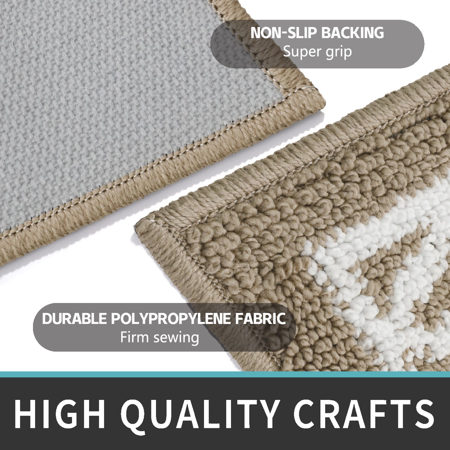 Decor Non-Slip Back Soft Runner Area Carpet Floor Area Rug Indoor Accent Decorative Mat, Moroccan Trellis Taupe