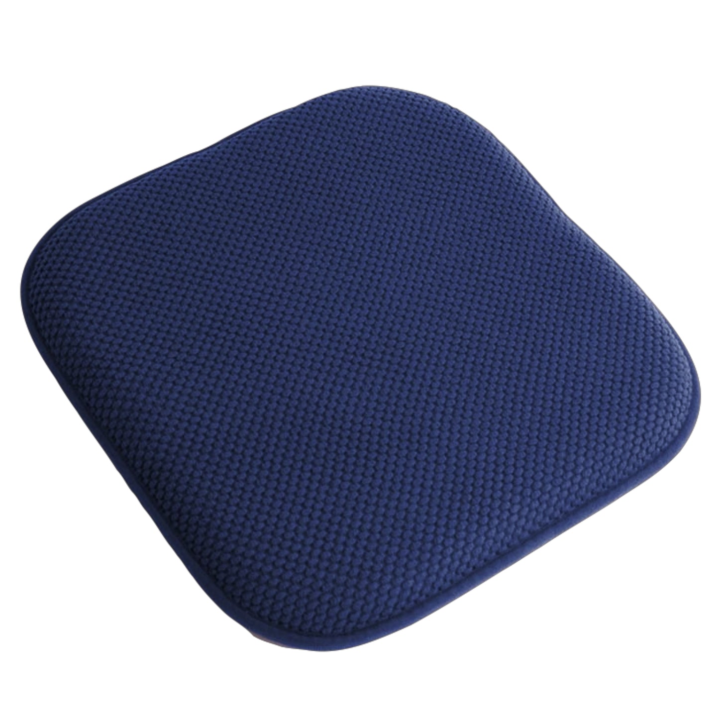 Memory Foam Honeycomb Premium Thick Chair Nonslip Rubber Back Seat Pads Kitchen Chair Cushion Set 16 x 16 Inch, Navy Blue