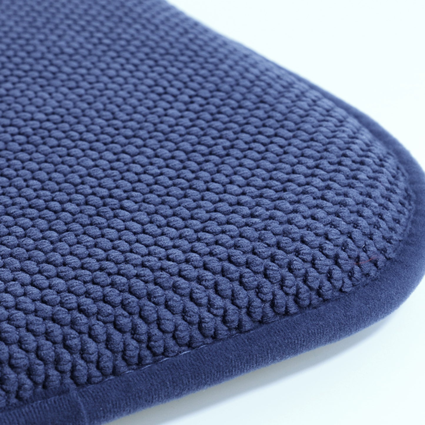 Memory Foam Honeycomb Premium Thick Chair Nonslip Rubber Back Seat Pads Kitchen Chair Cushion Set 16 x 16 Inch, Navy Blue