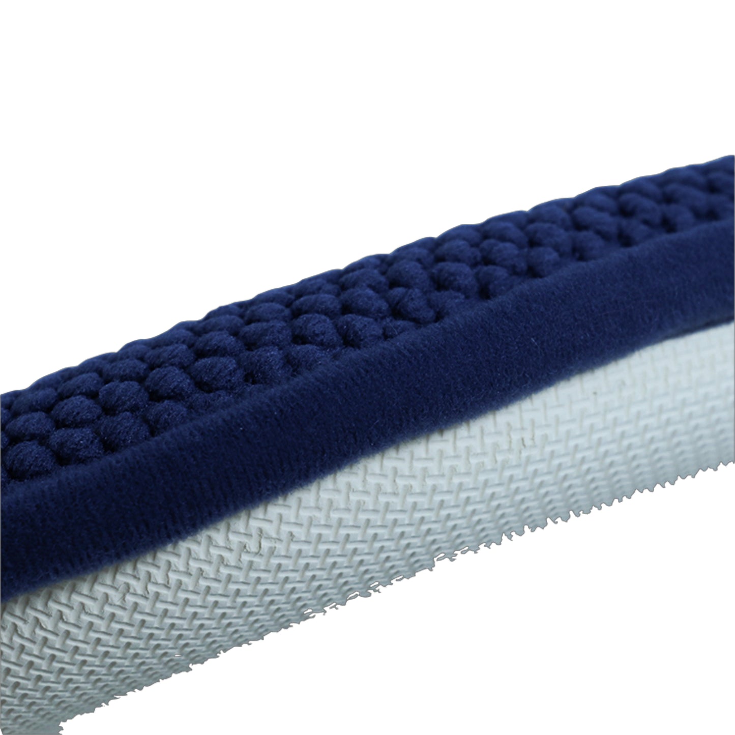 Memory Foam Honeycomb Premium Thick Chair Nonslip Rubber Back Seat Pads Kitchen Chair Cushion Set 16 x 16 Inch, Navy Blue
