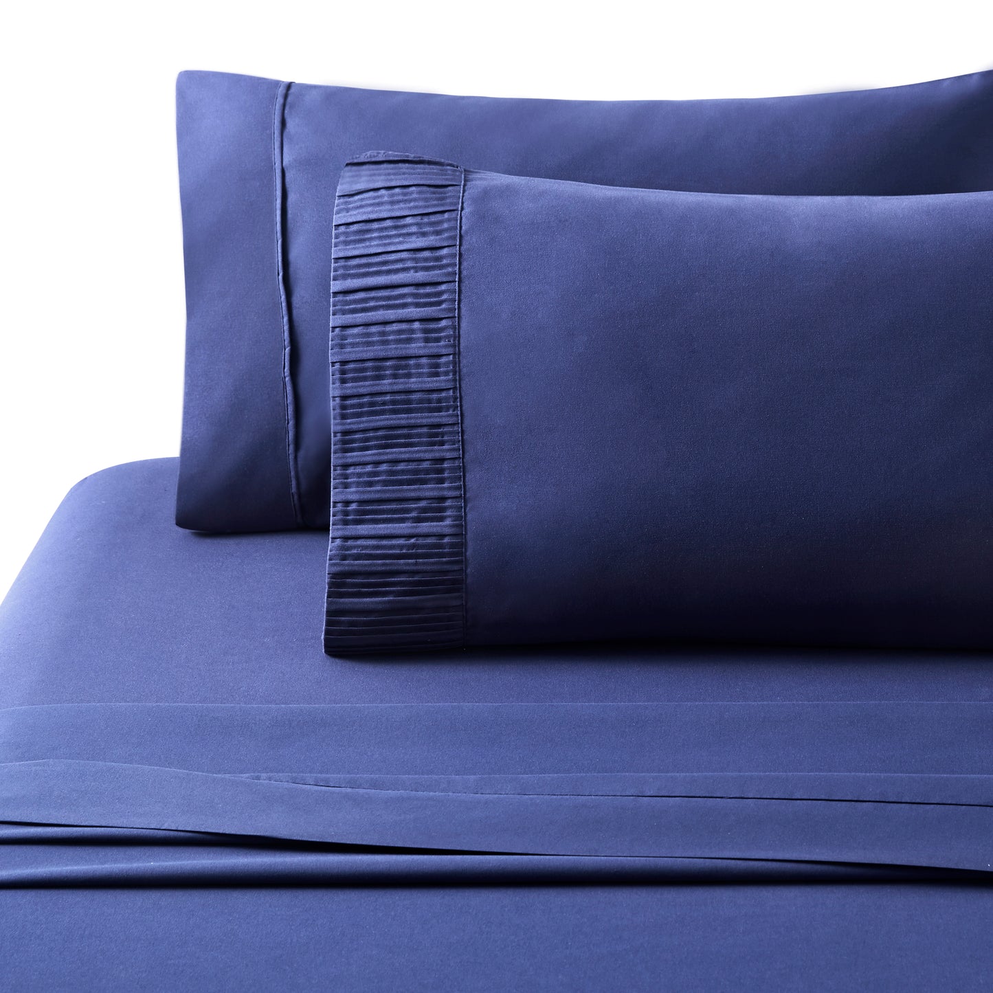 Solid Rayon from Bamboo Soft Silky Deep Pocket Bedding All Season Sheet Set, Navy Blue