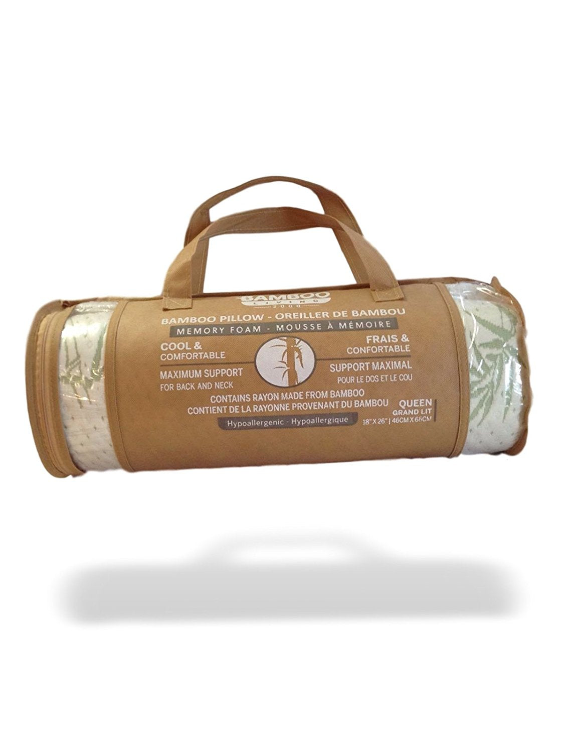 Memory Foam Breathable Oreiller Sleeping Hard Rayon from Bamboo Pillow with Removable Zipper Washable Cover