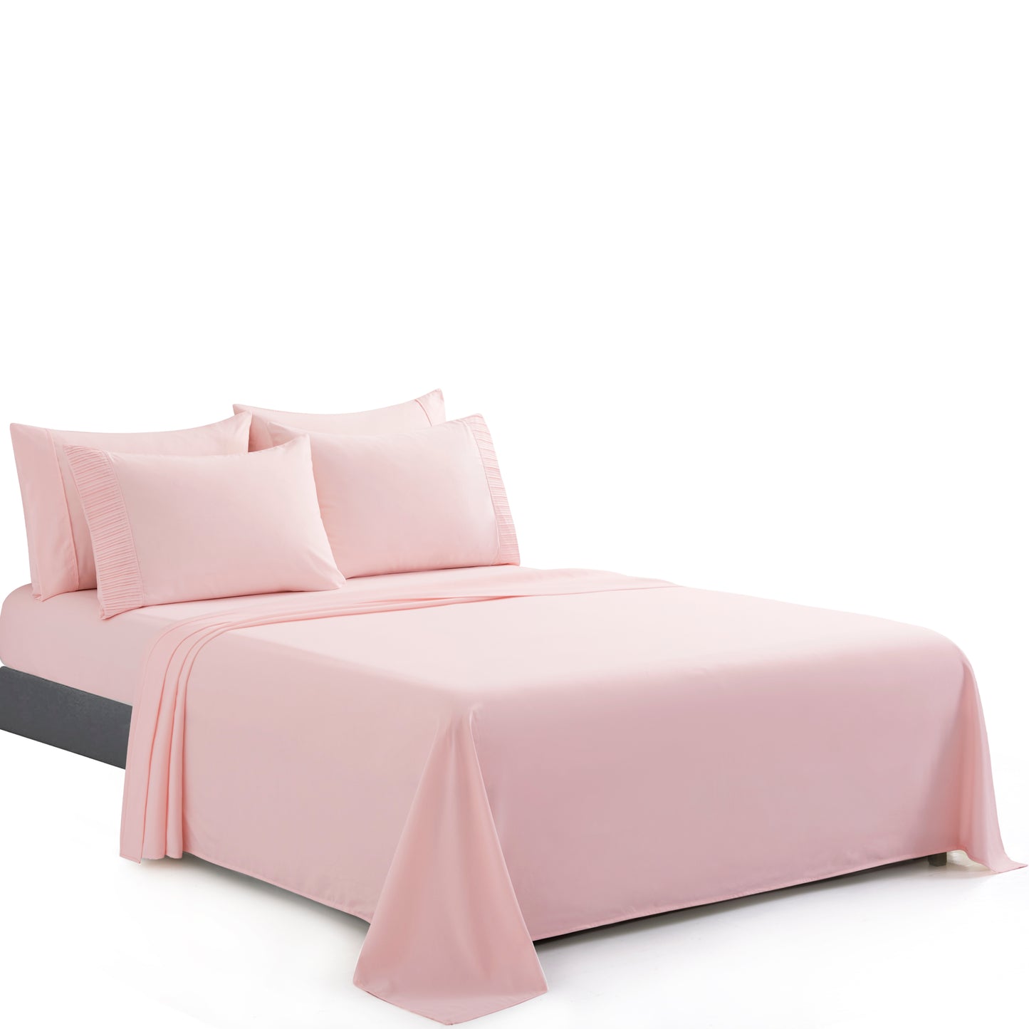 Solid Rayon from Bamboo Soft Silky Deep Pocket Bedding All Season Sheet Set, Pink