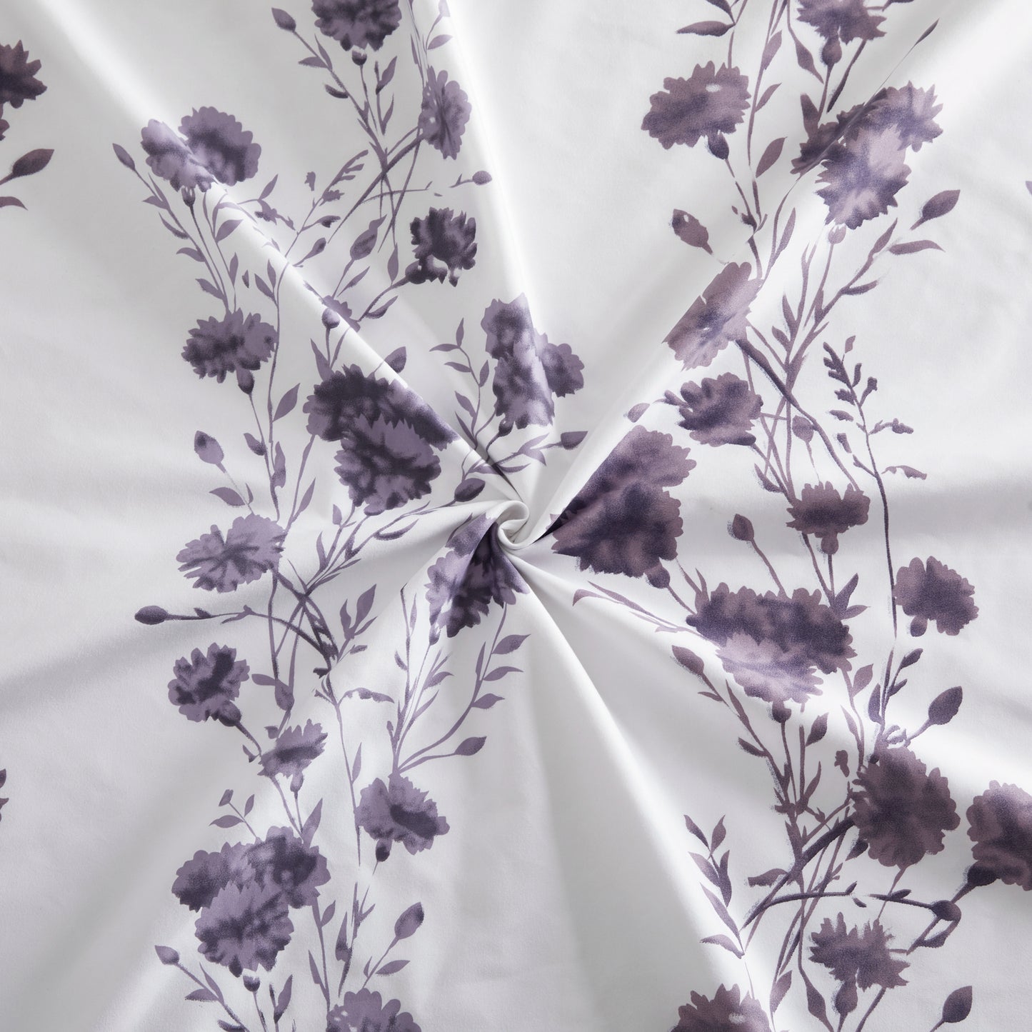 Printed Rayon from Bamboo Soft Deep Pocket Bedding All Season Sheet Set, Purple Carnation Floral