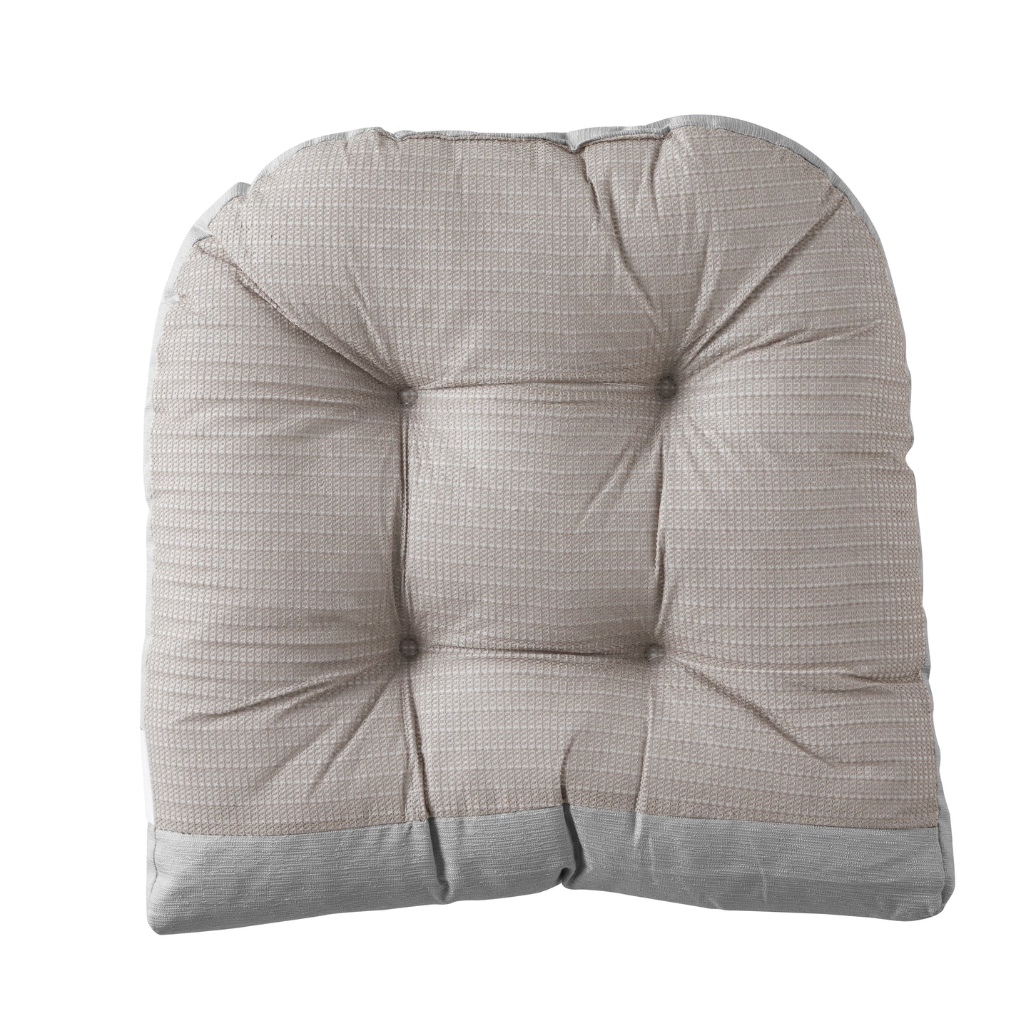 Rocking Chair Cushion Premium Comfortable Thick Nonslip Back Tufted High-Backed Lounger Seat Pads 2 Piece Set, Silver