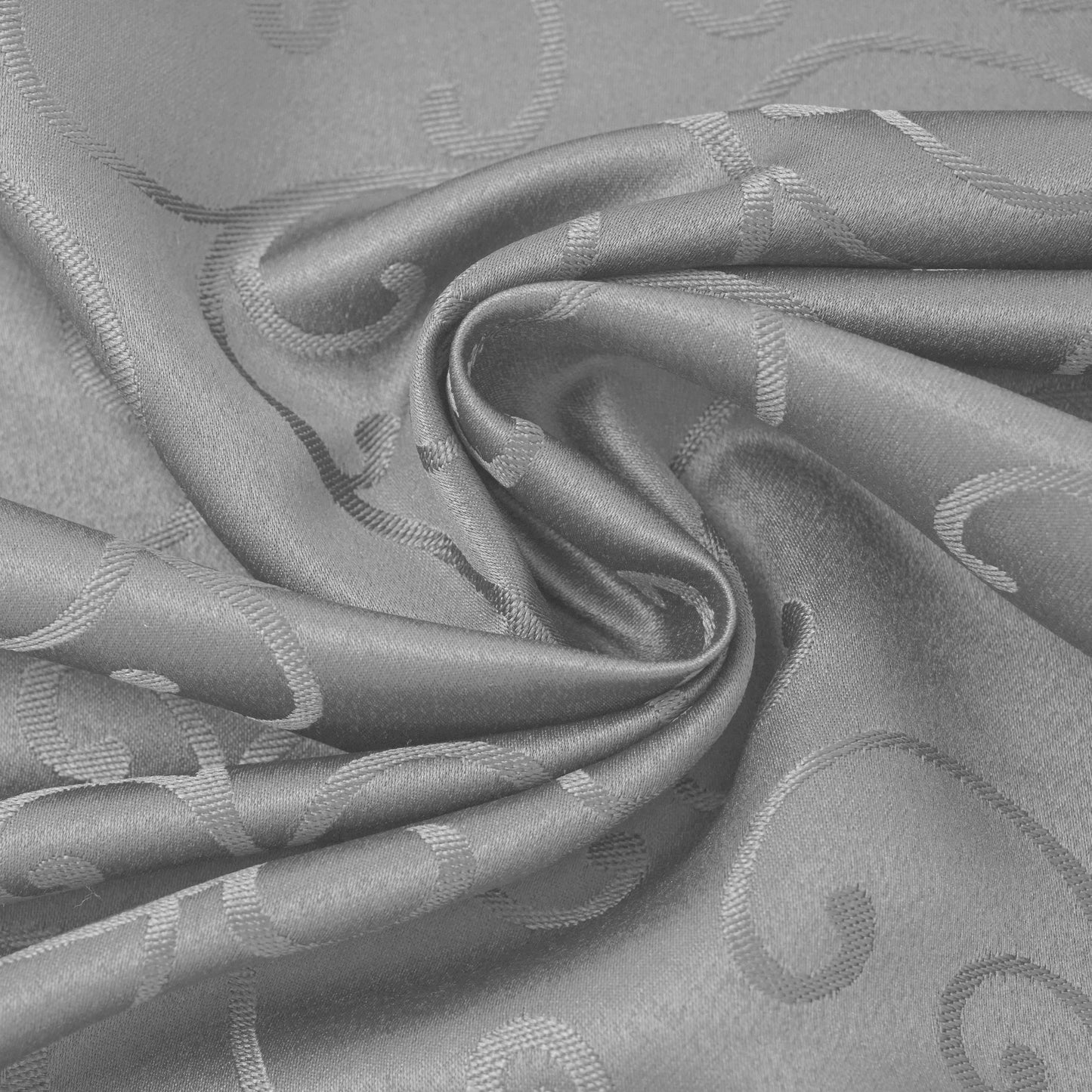 Jacquard Waterproof Thick Luxury Premium Solid Liquid Repellent Stain Resistant Decorative Home Kitchen Tablecloth, Silver Color