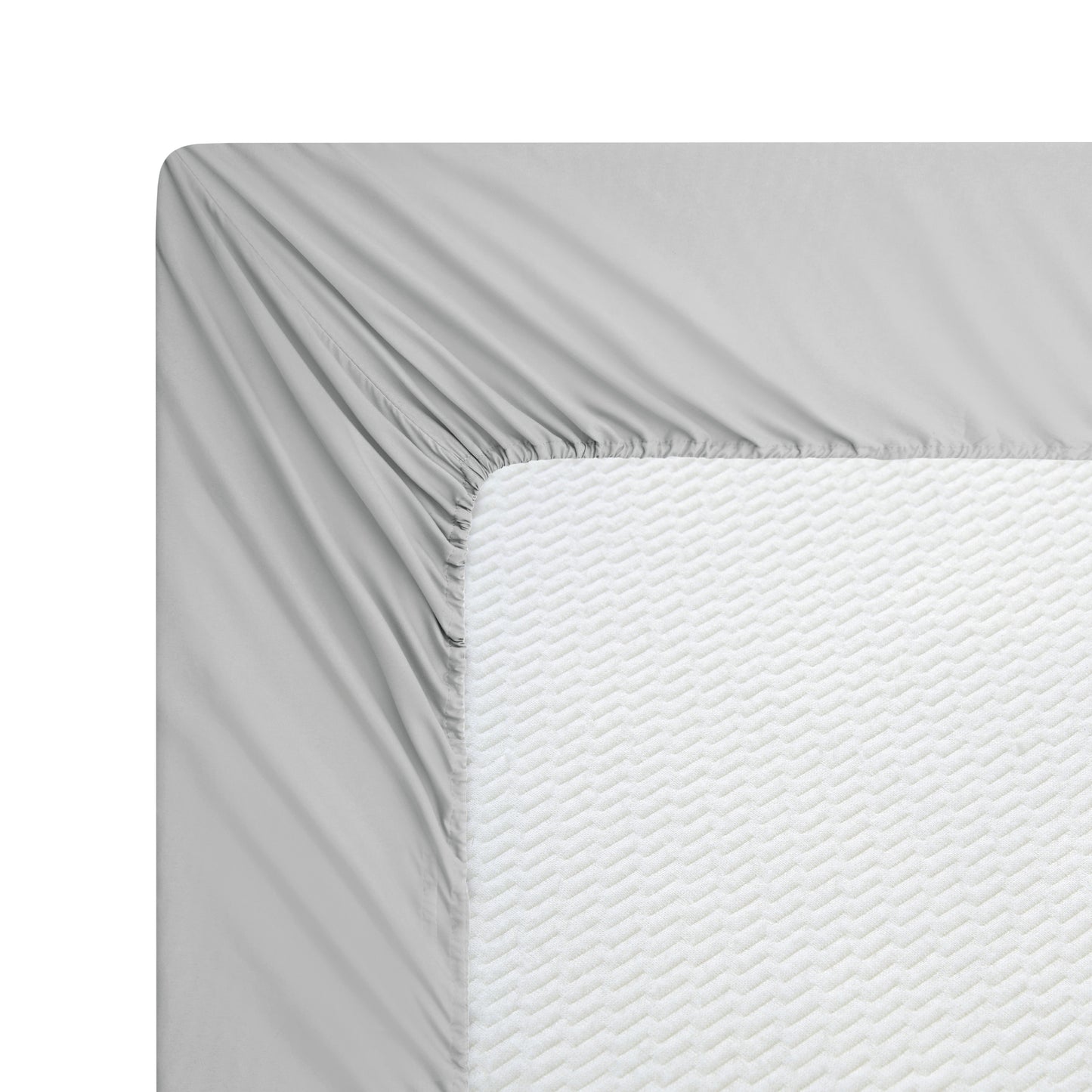 600 Thread Count Cotton Percale Soft Deep Pocket Solid Bedding All Season Sheet Set, Silver