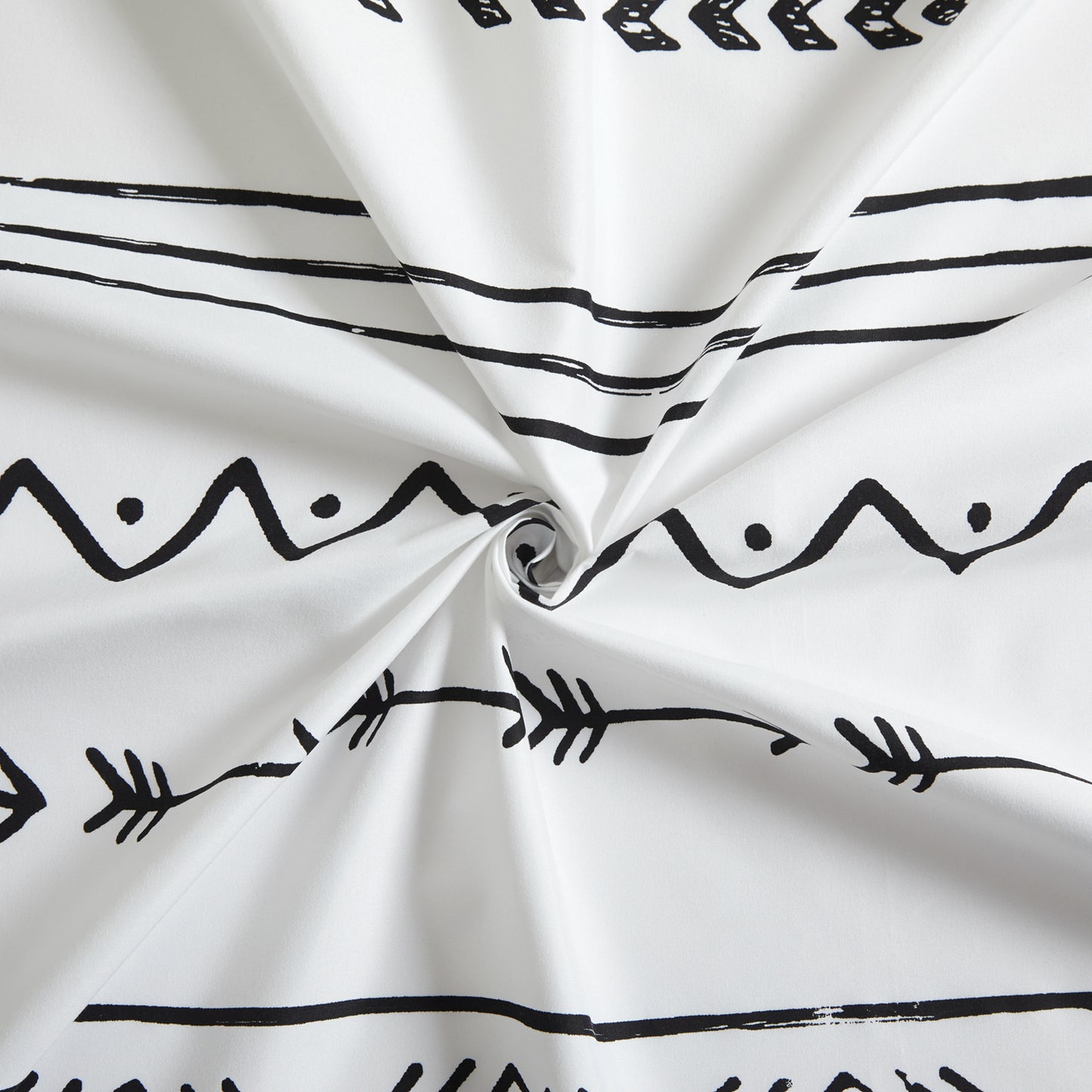 Printed Rayon from Bamboo Soft Bedding Silky Zipper All Season Duvet Cover Set, Simplify Modern Geometric