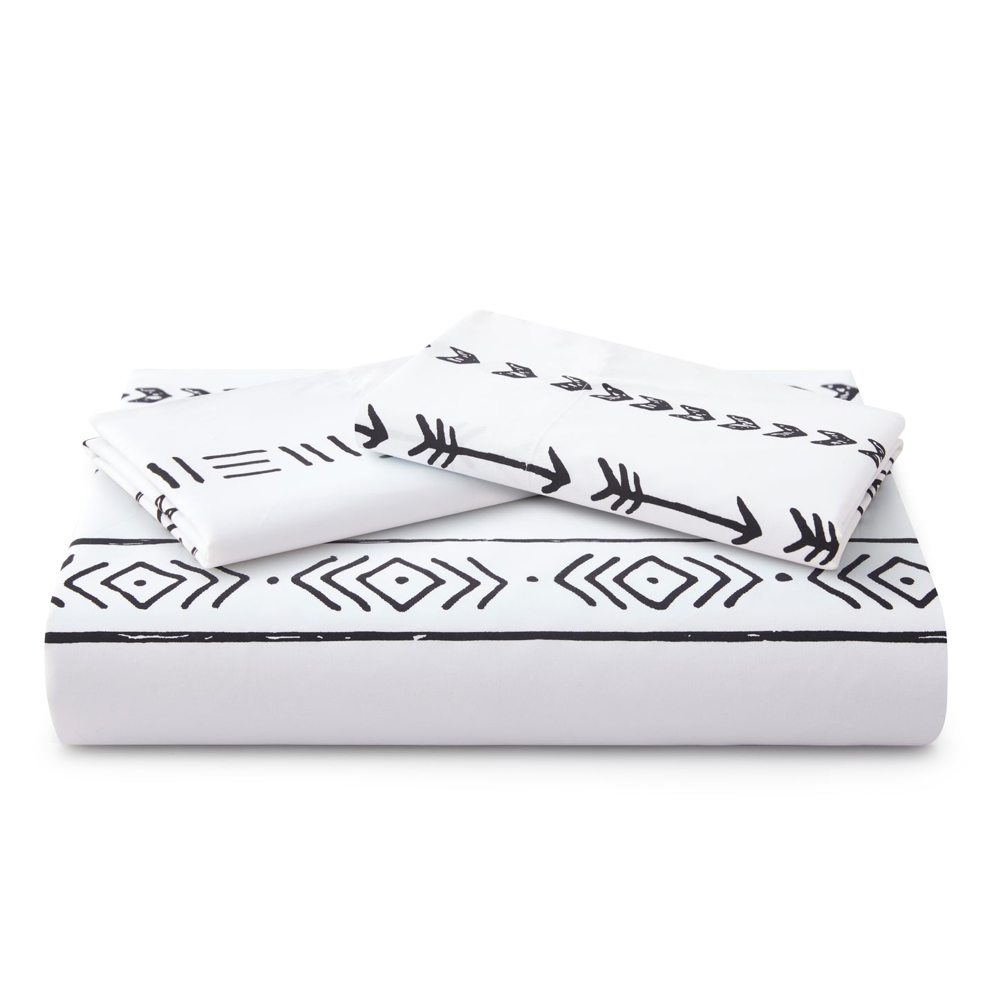 Printed Rayon from Bamboo Soft Bedding Silky Zipper All Season Duvet Cover Set, Simplify Modern Geometric