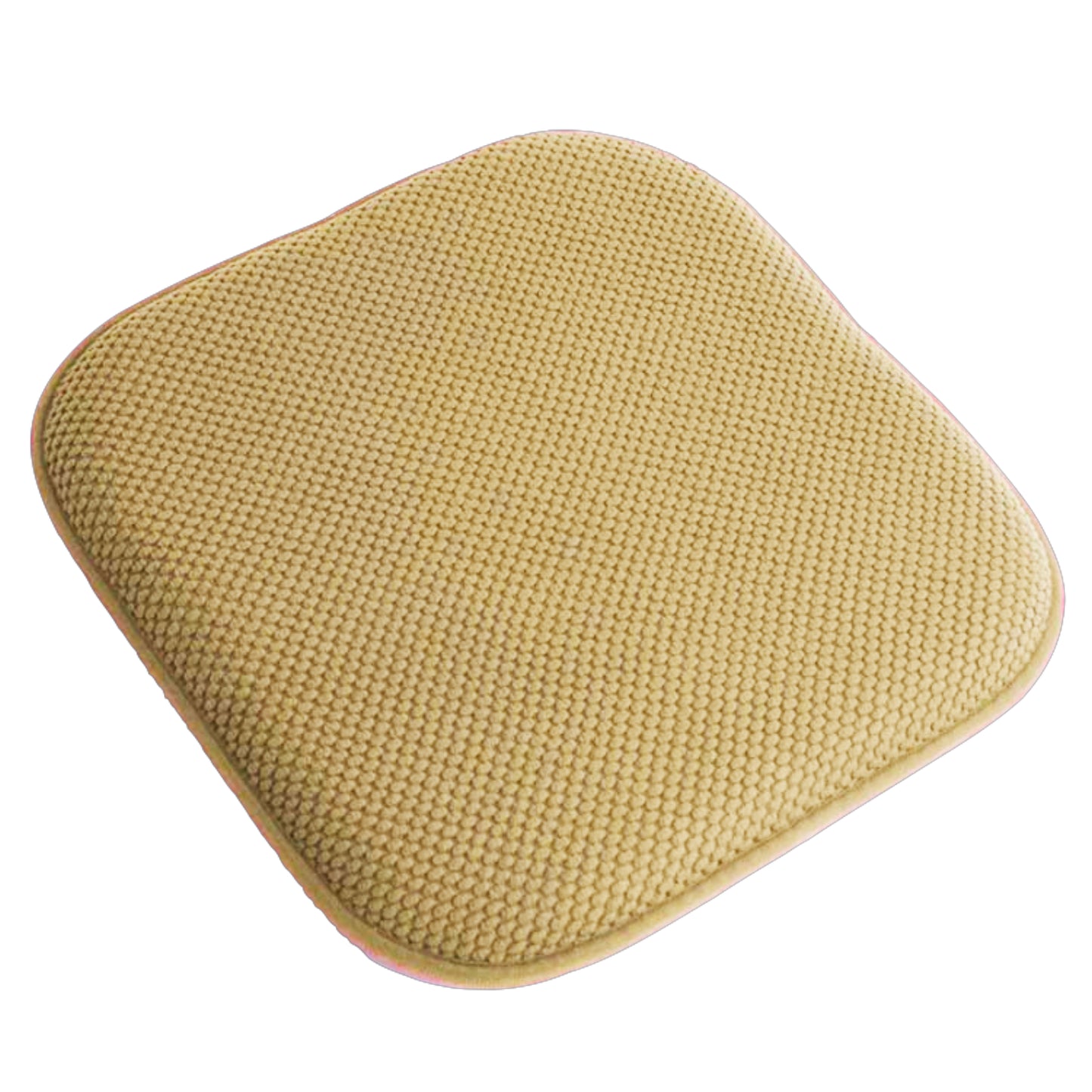 Memory Foam Honeycomb Premium Thick Chair Nonslip Rubber Back Seat Pads Kitchen Chair Cushion Set 16 x 16 Inch, Taupe