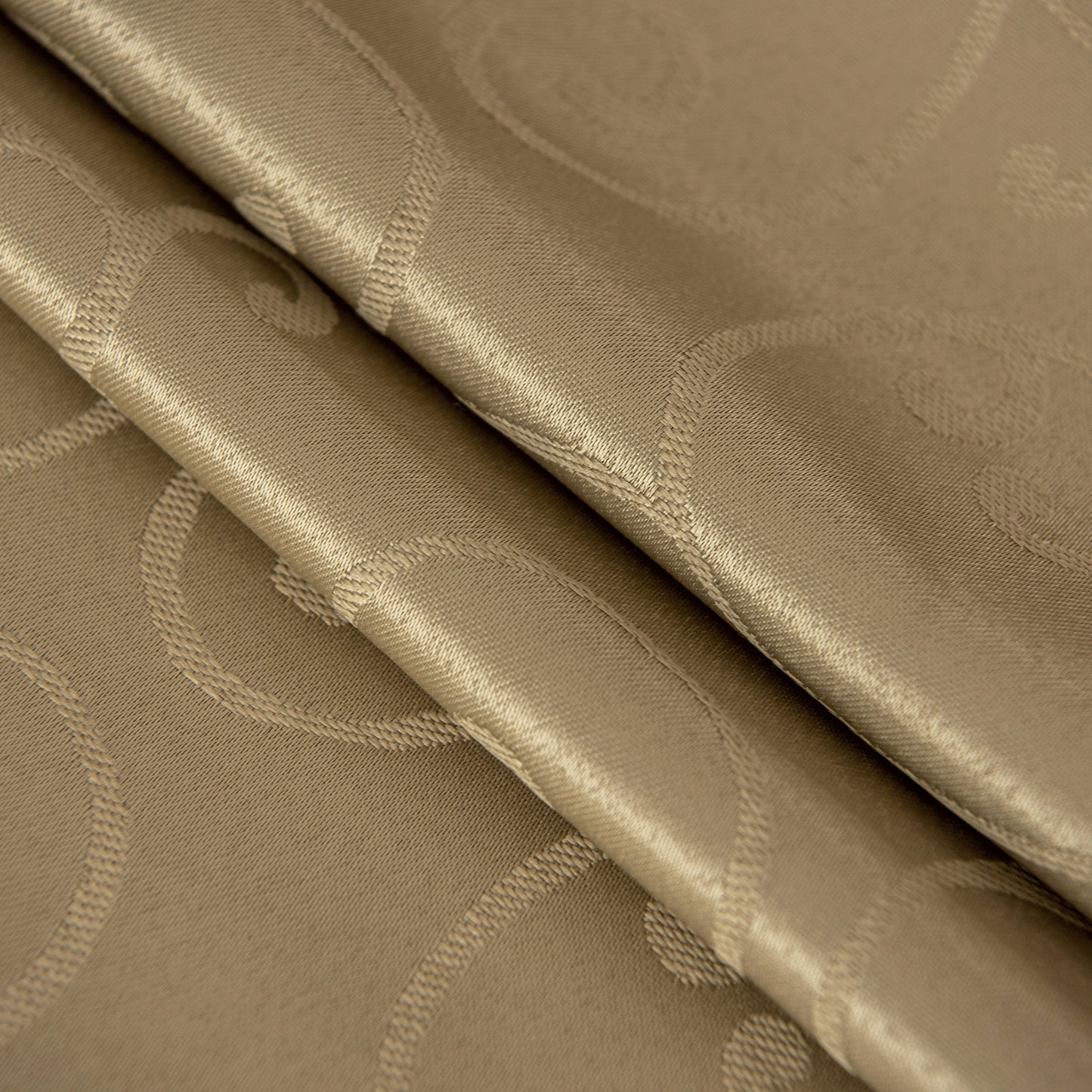 Jacquard Waterproof Thick Luxury Premium Solid Liquid Repellent Stain Resistant Decorative Home Kitchen Tablecloth, Taupe Color