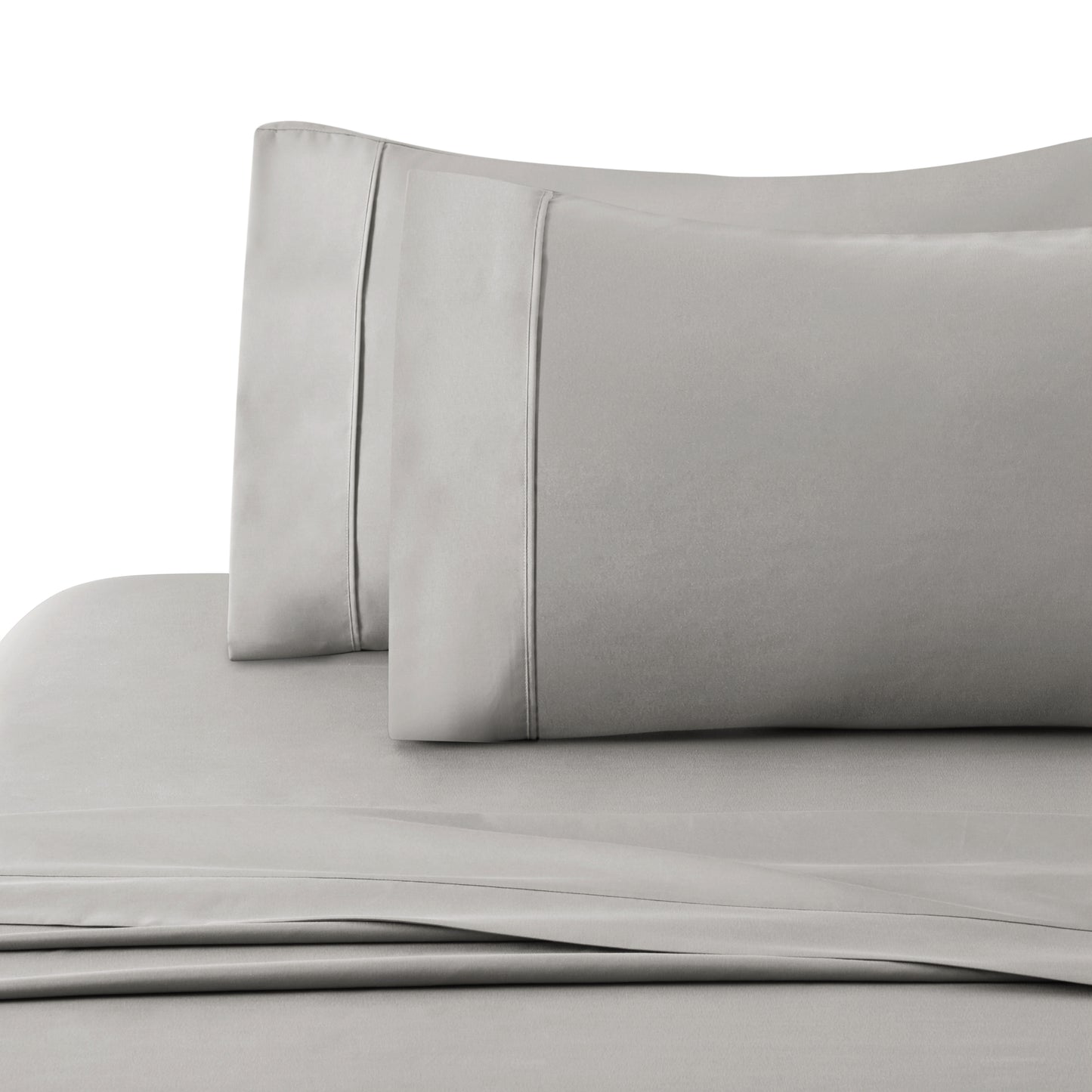 600 Thread Count Cotton Percale Soft Deep Pocket Solid Bedding All Season Sheet Set, Taupe