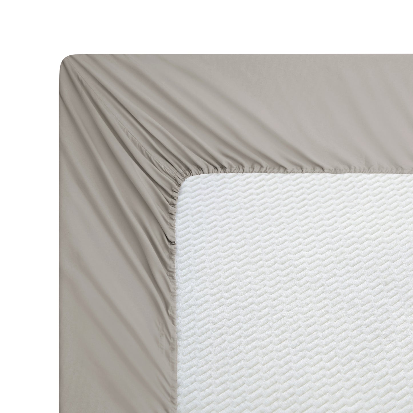 600 Thread Count Cotton Percale Soft Deep Pocket Solid Bedding All Season Sheet Set, Taupe