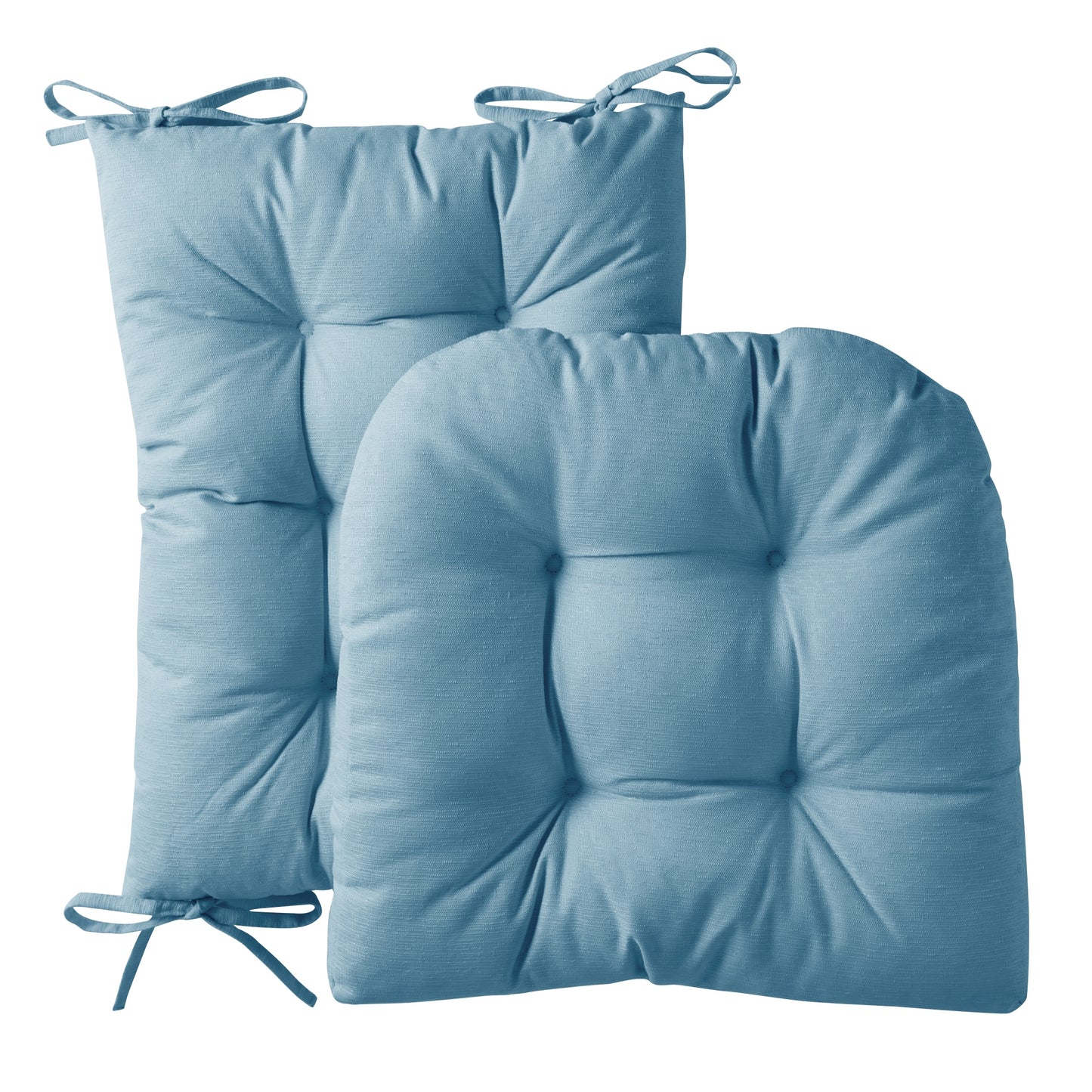 Rocking Chair Cushion Premium Comfortable Thick Nonslip Back Tufted High-Backed Lounger Seat Pads 2 Piece Set, Teal