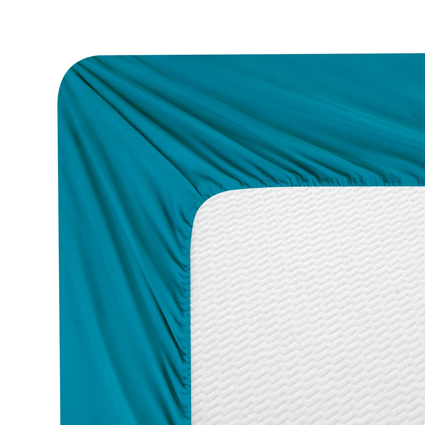600 Thread Count Cotton Percale Soft Deep Pocket Solid Bedding All Season Sheet Set, Teal