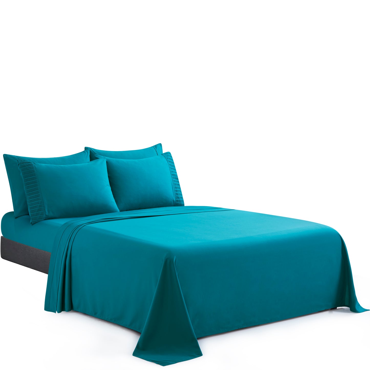 Solid Rayon from Bamboo Soft Silky Deep Pocket Bedding All Season Sheet Set, Teal