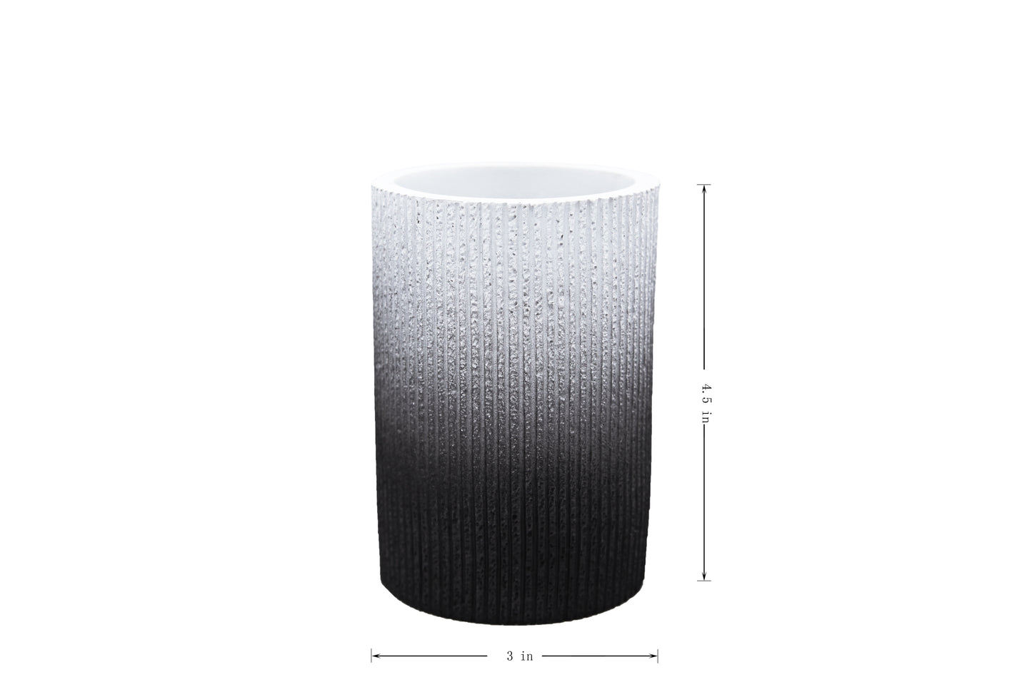 Modern Luxury Décor Bath Accessory Ensemble Bathroom Lotion Dispenser Toothbrush Holder Tumbler Soap Dish, Black White Ribbed