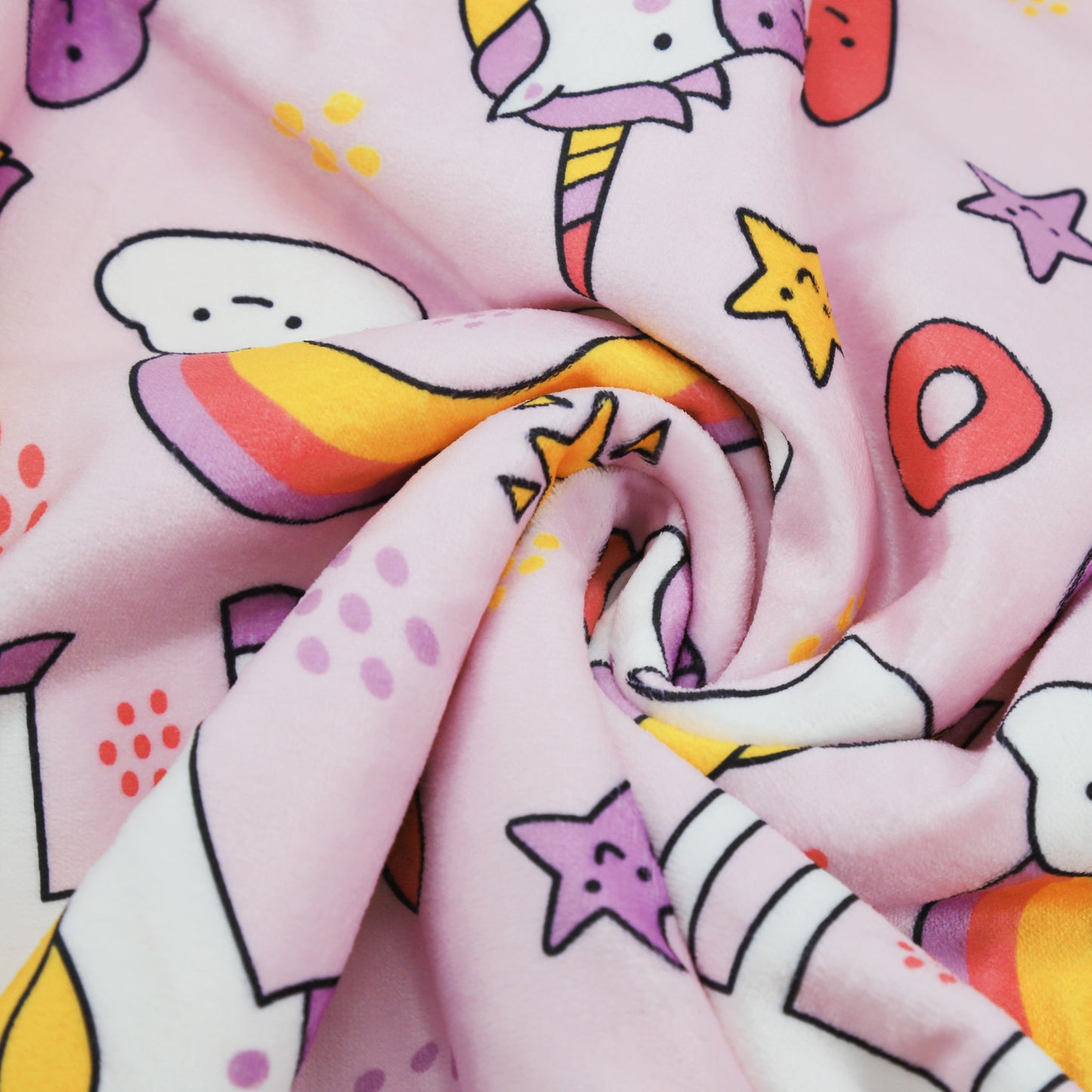 Kid Printed Fluffy Plush Soft Warm Flannel Fleece Children Throw Sherpa Kids Blanket, 40" x 50" Pink Unicorn Rainbow