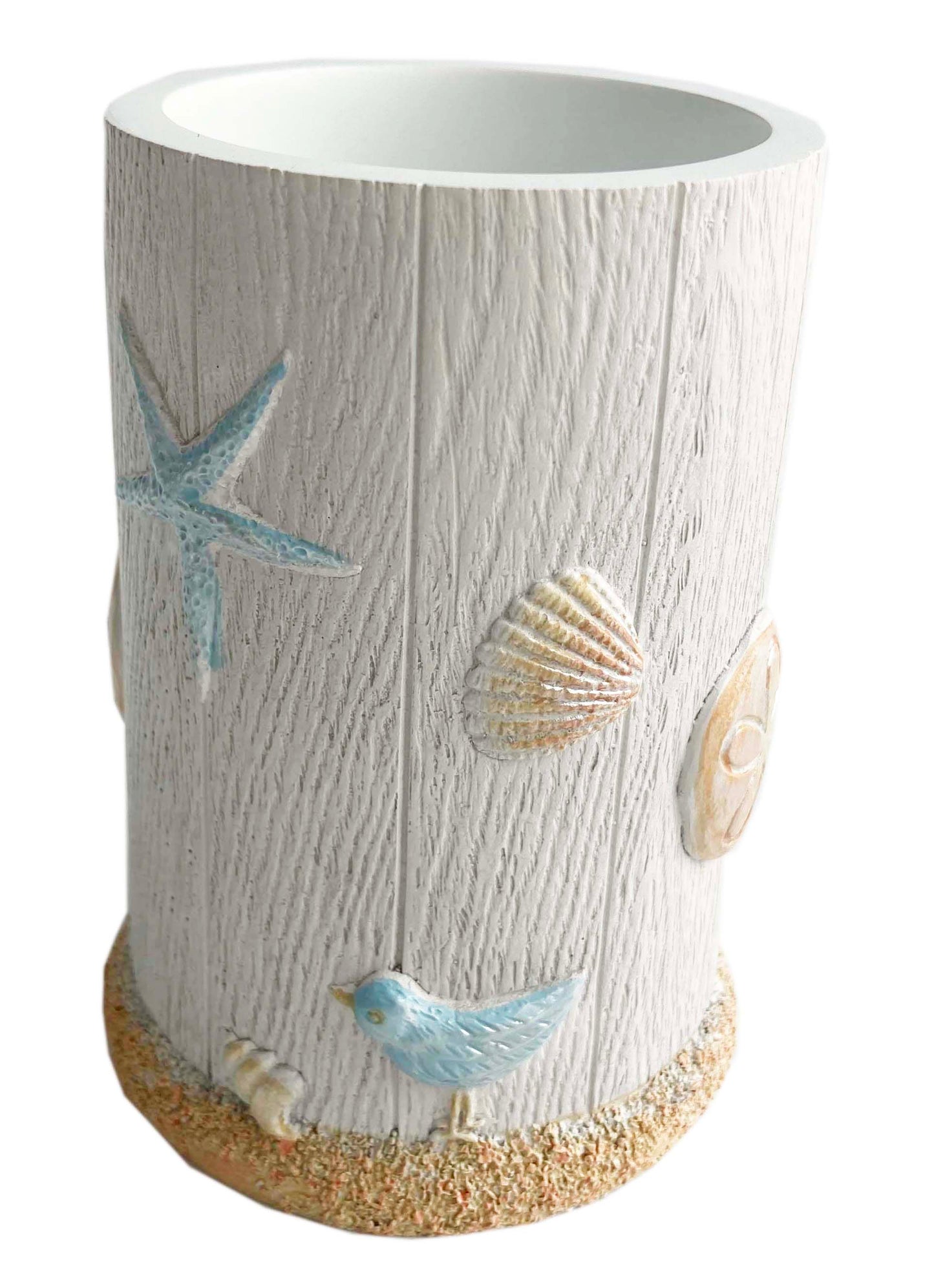 Modern Luxury Décor Bath Accessory Ensemble Bathroom Lotion Dispenser Toothbrush Holder Tumbler Soap Dish, Nautical Beach bohemian