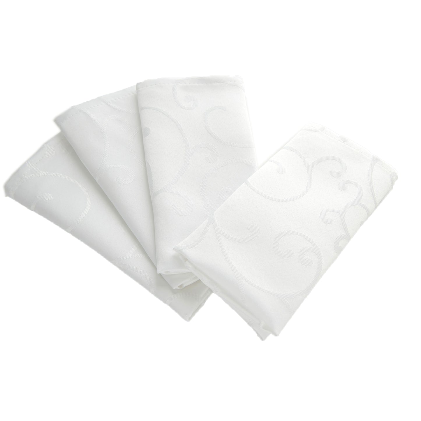 Jacquard Waterproof Thick Luxury Premium Solid Liquid Repellent Stain Resistant Decorative Home Kitchen Tablecloth, White Color