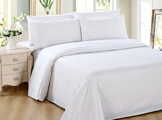 Solid Rayon from Bamboo Soft Bedding Silky Zipper All Season Duvet Cover Set, White