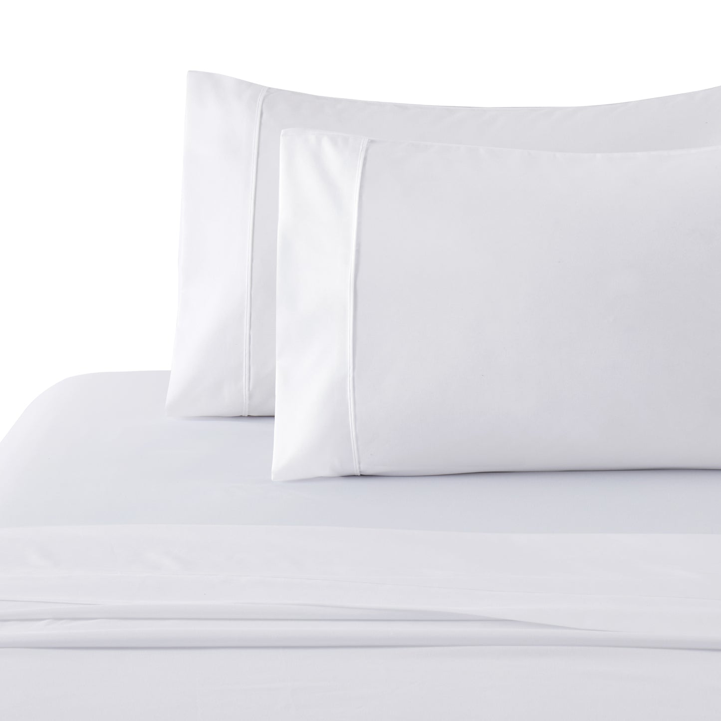 600 Thread Count Cotton Percale Soft Deep Pocket Solid Bedding All Season Sheet Set, White