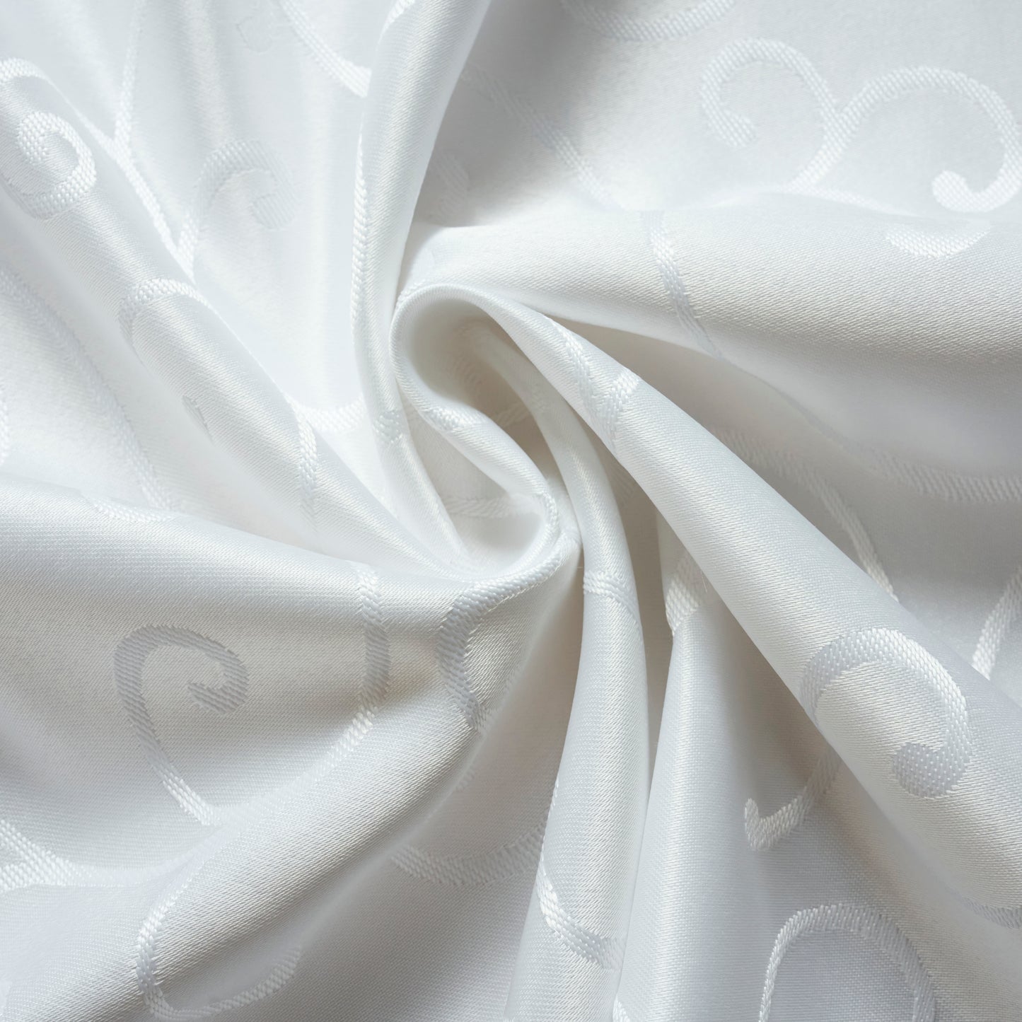 Jacquard Waterproof Thick Luxury Premium Solid Liquid Repellent Stain Resistant Decorative Home Kitchen Tablecloth, White Color