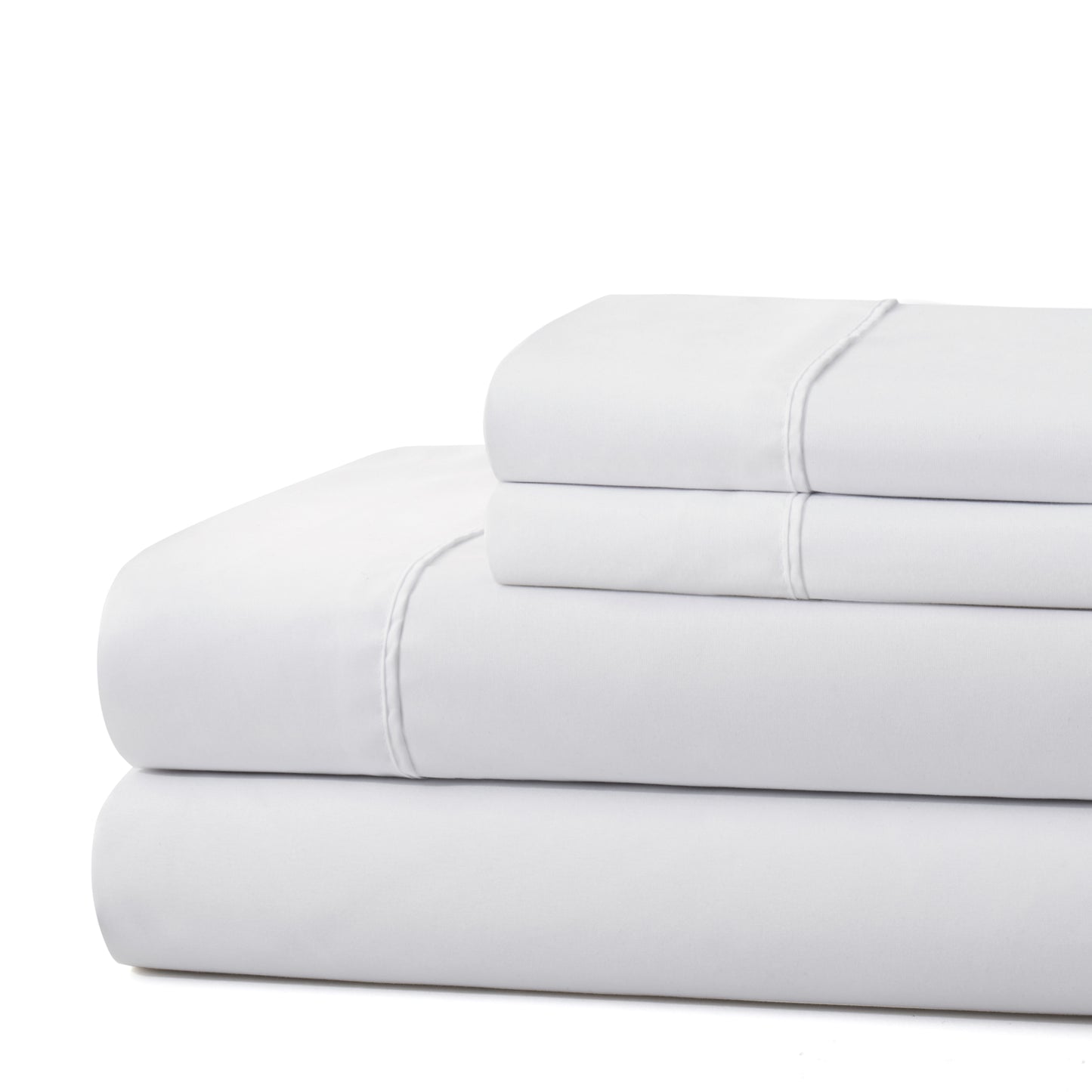 600 Thread Count Cotton Percale Soft Deep Pocket Solid Bedding All Season Sheet Set, White