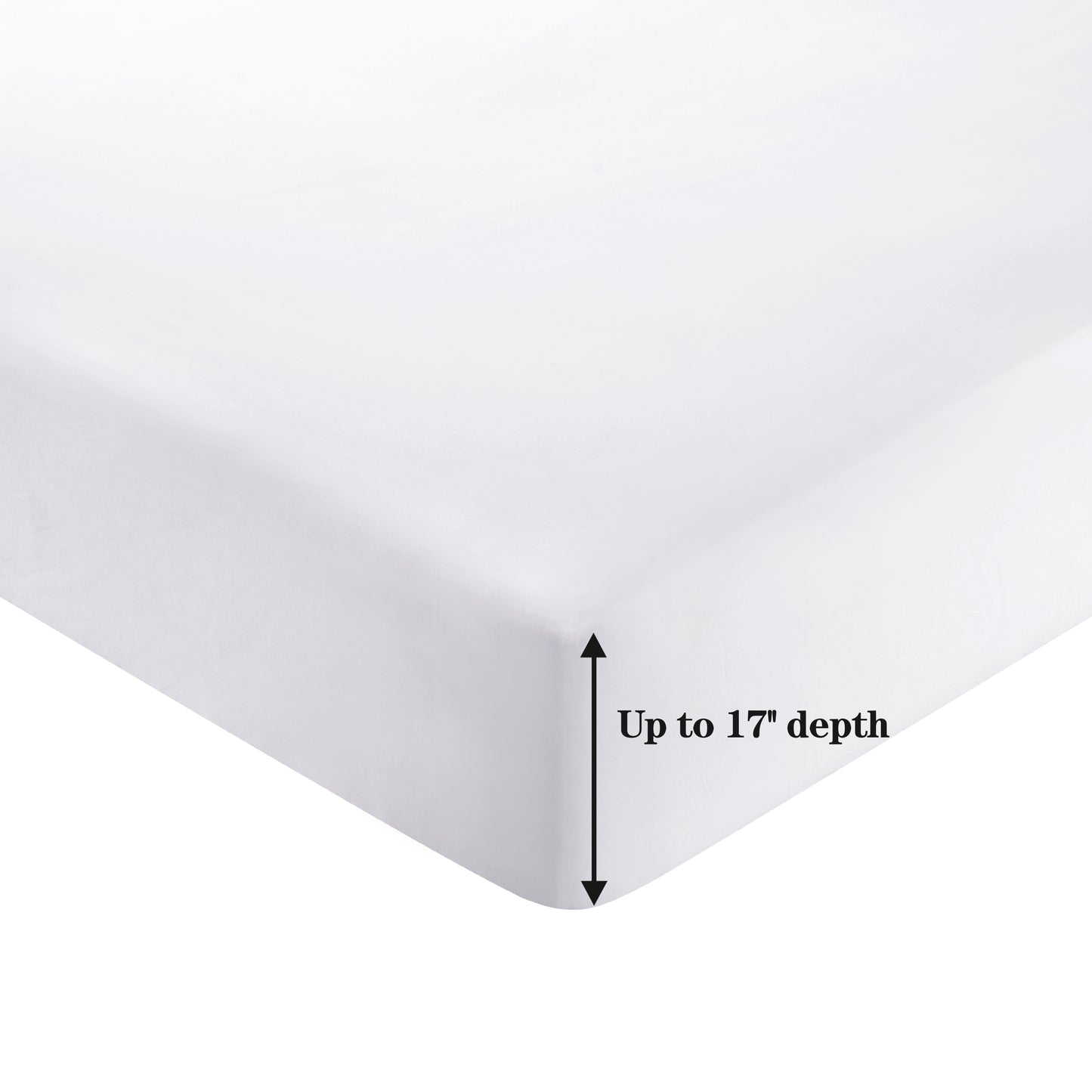 600 Thread Count Cotton Percale Soft Deep Pocket Solid Bedding All Season Sheet Set, White