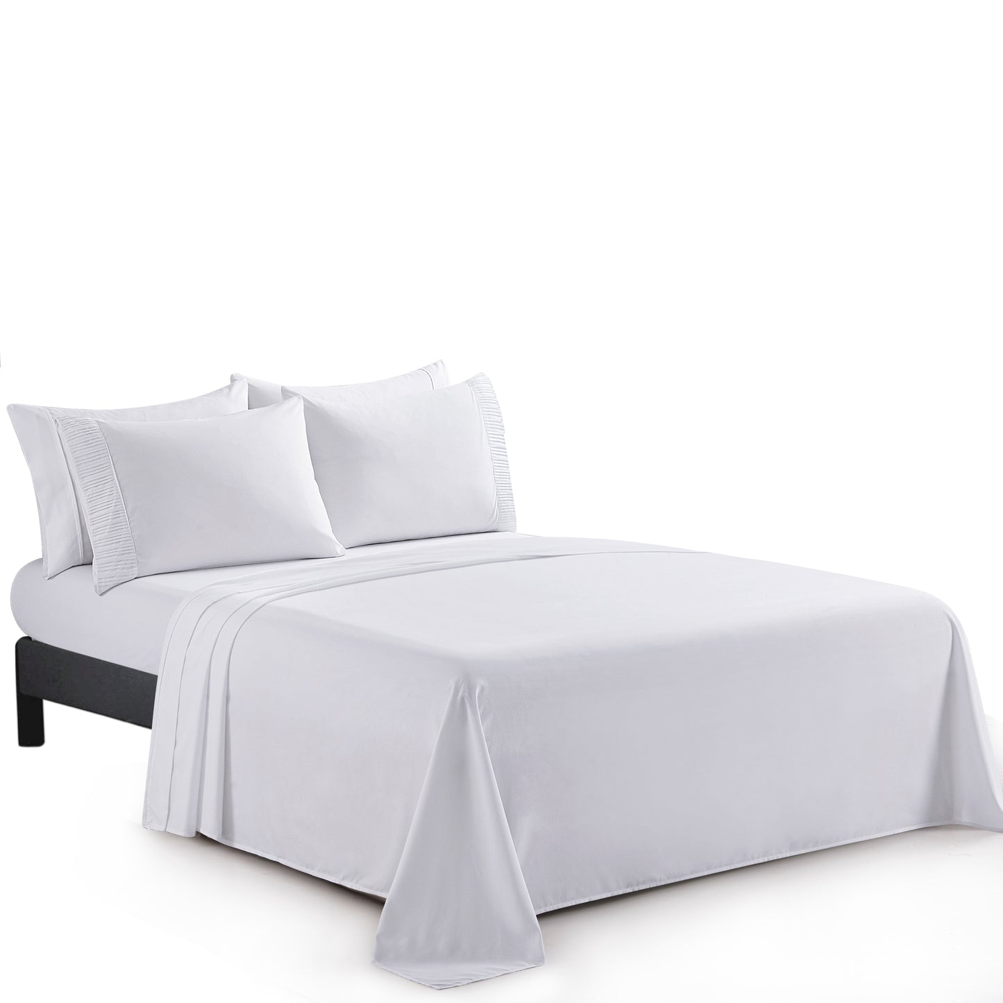 Solid Rayon from Bamboo Soft Silky Deep Pocket Bedding All Season Sheet Set, White