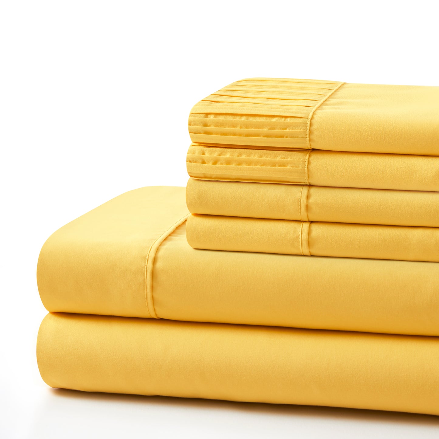 Solid Rayon from Bamboo Soft Silky Deep Pocket Bedding All Season Sheet Set, Yellow